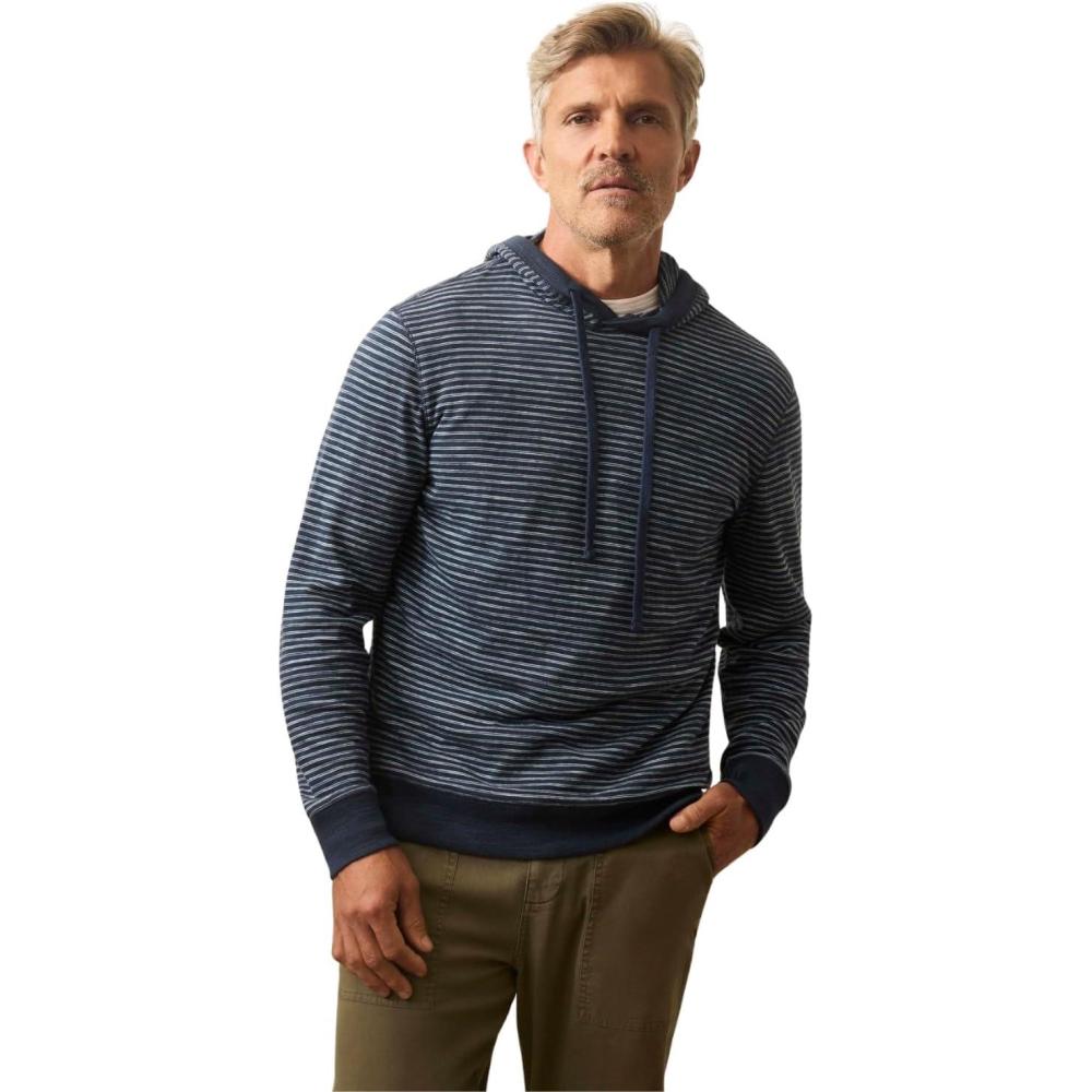 image:imageFaherty Mens Sunwashed Slub HoodieNavy Stream Stripe