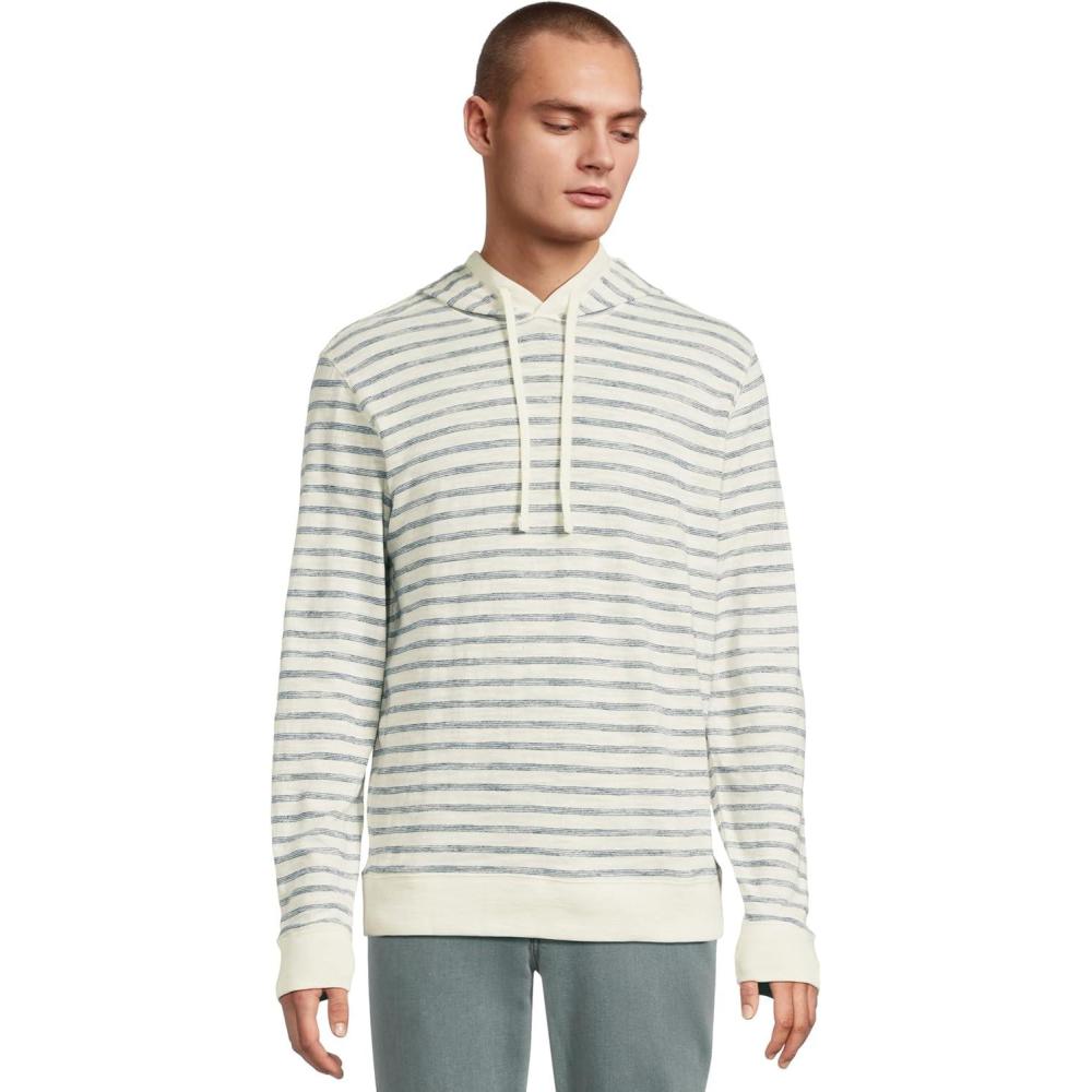 image:imageFaherty Mens Sunwashed Slub HoodiePearl Ocean Stripe