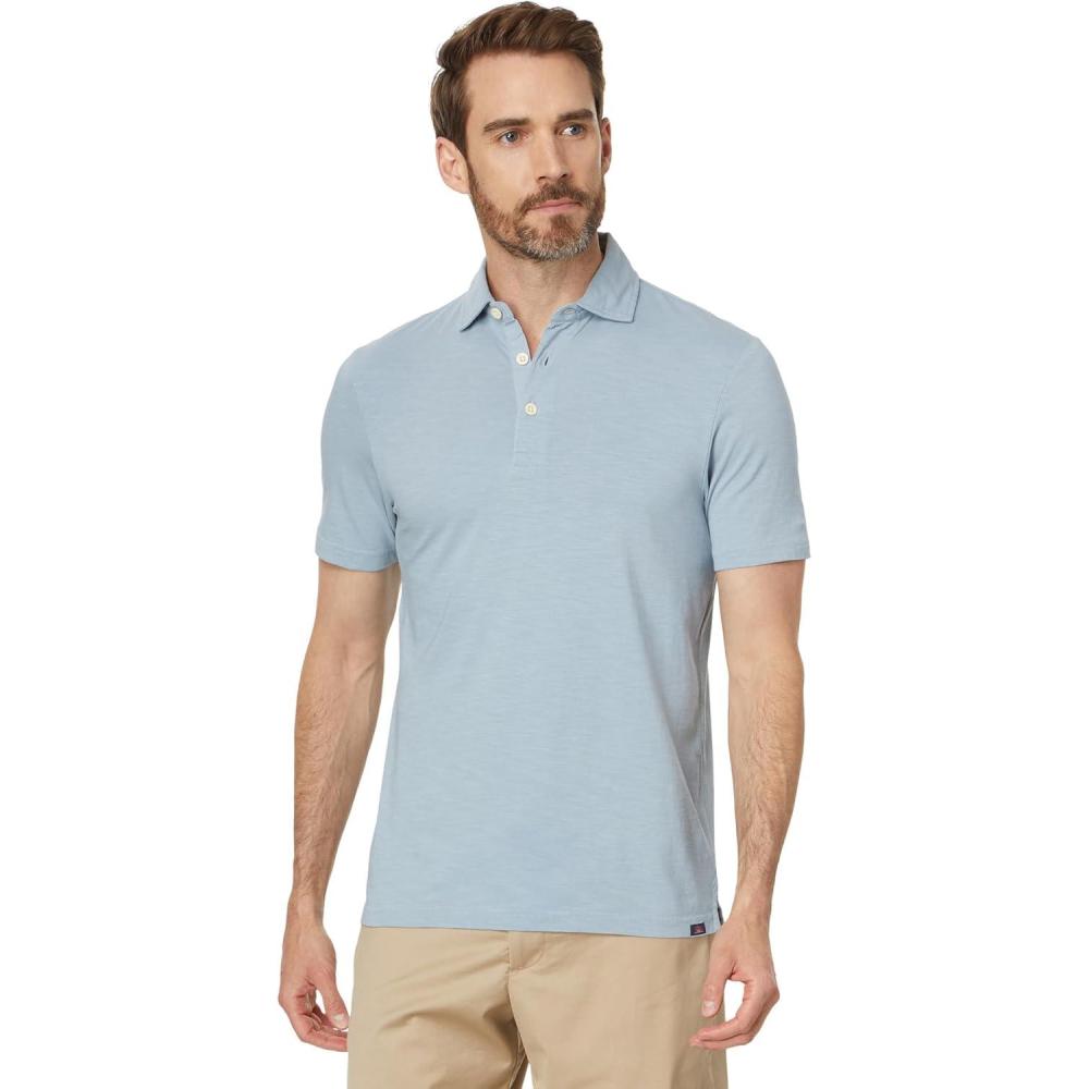 image:imageFaherty Mens Sunwashed TShirt PoloBlue Breeze