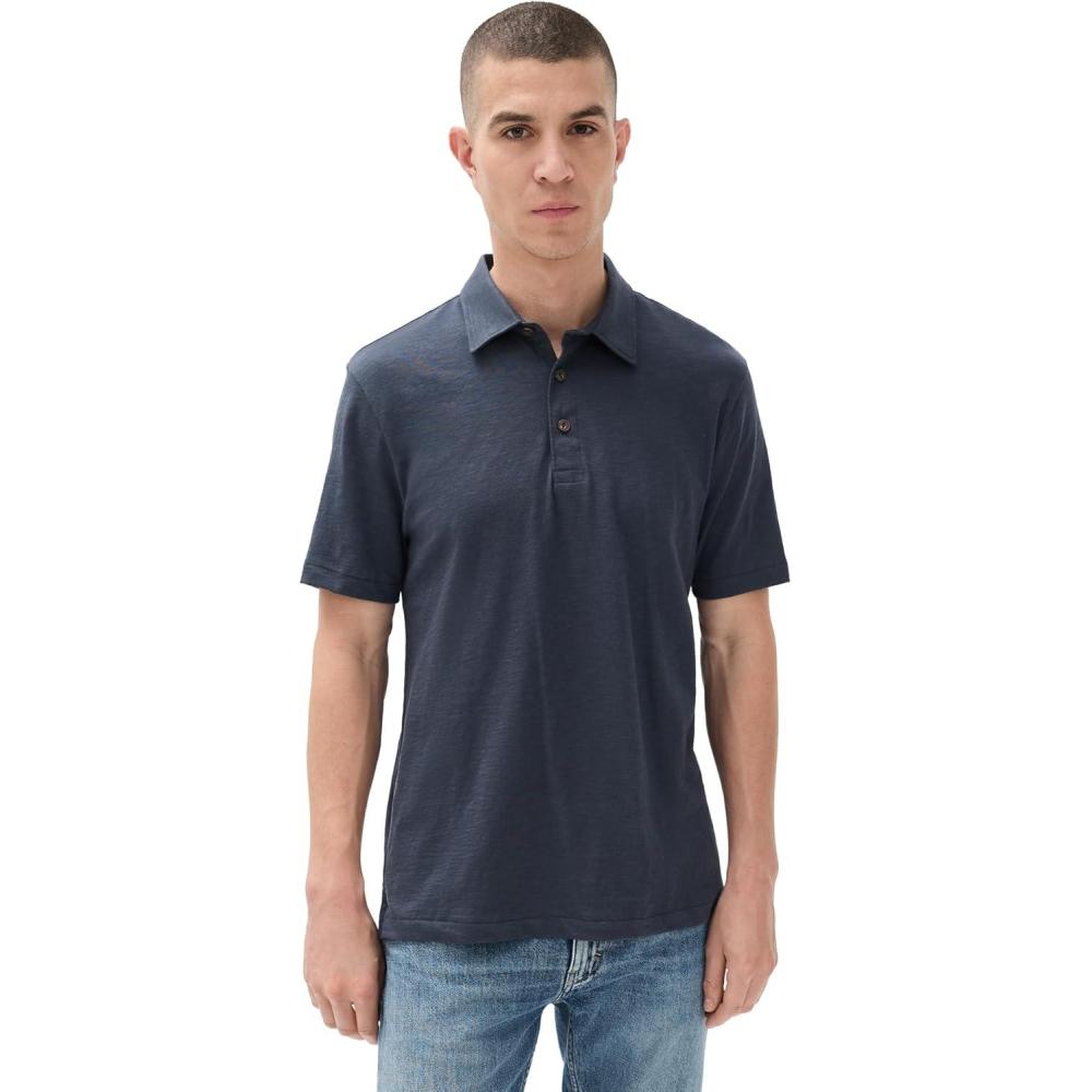 image:imageFaherty Mens Sunwashed TShirt PoloDune Navy