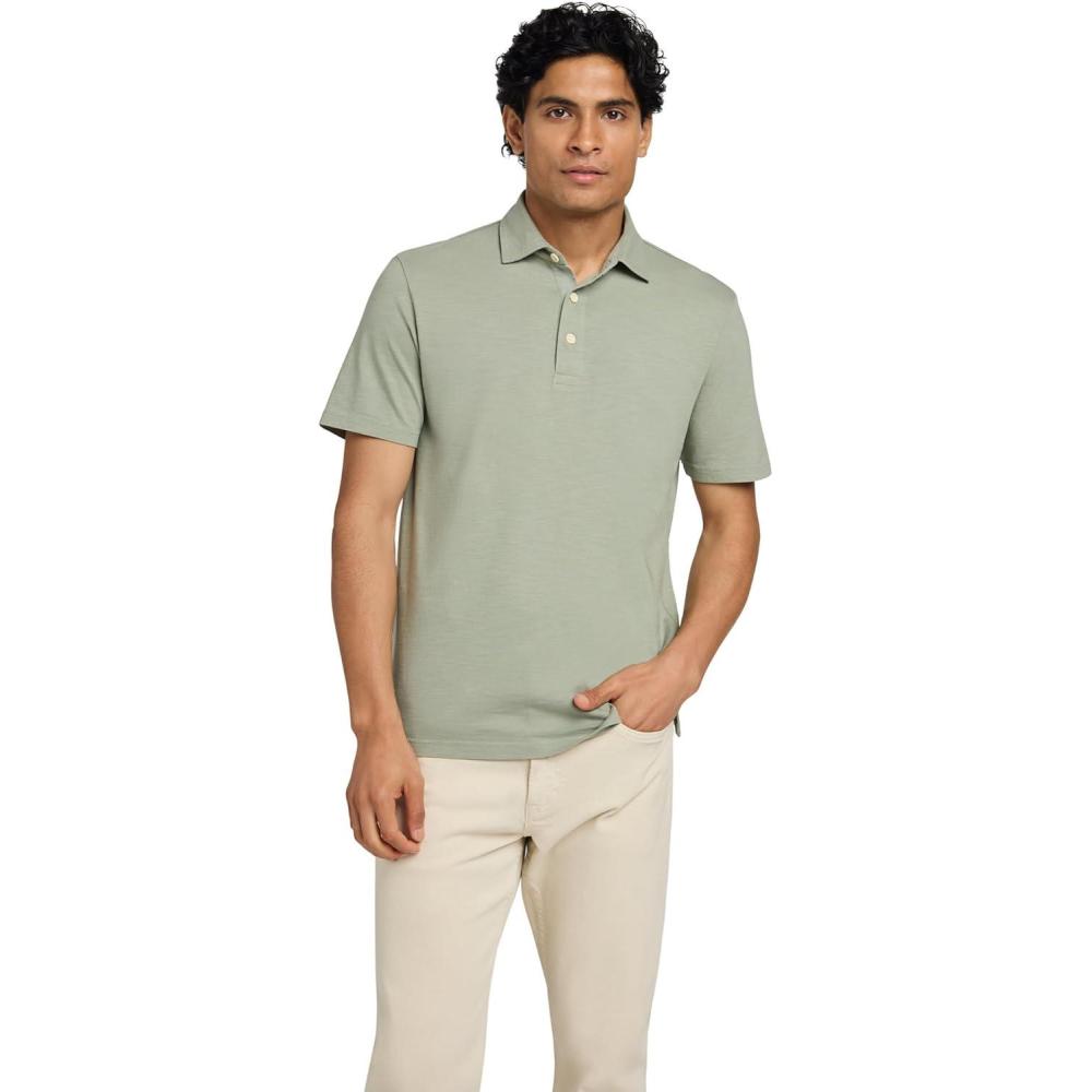 image:imageFaherty Mens Sunwashed TShirt PoloFaded Sage