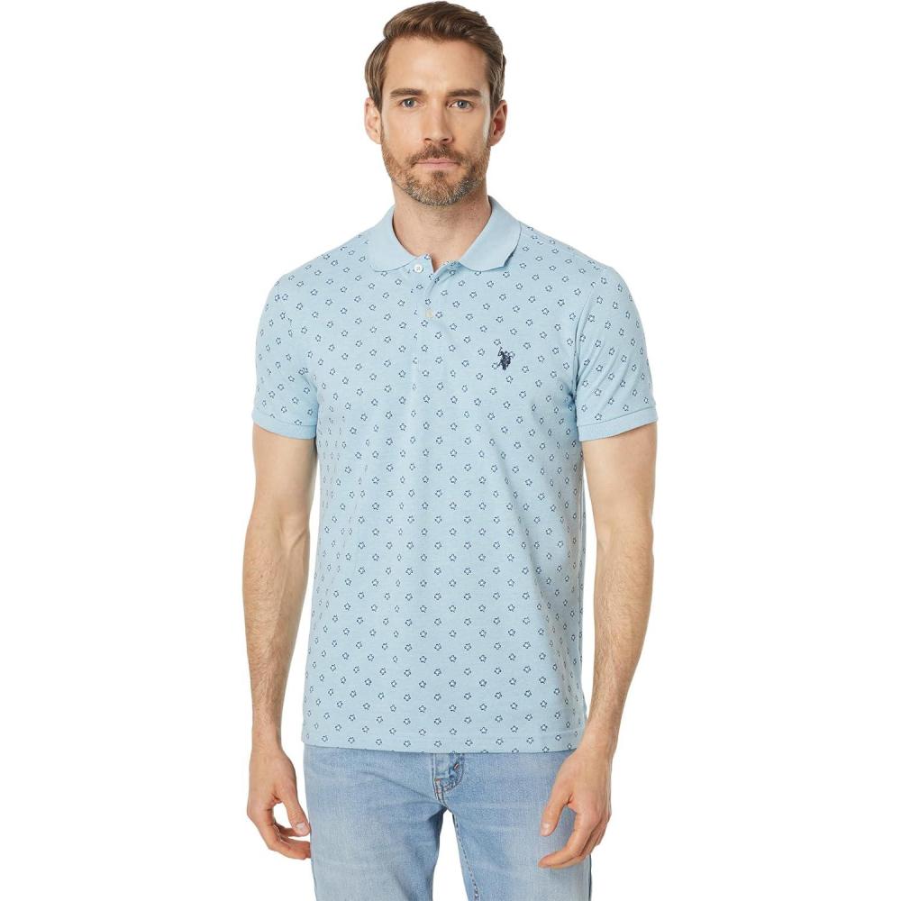 image:imageFloral Polo ShirtYale Blue Heather