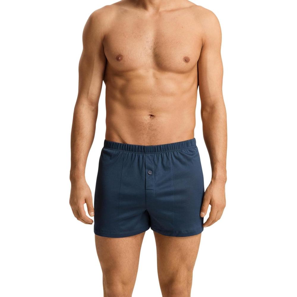 image:imageHANRO mens Cotton Sporty Knit BoxerBoxer ShortsMidnight Sky