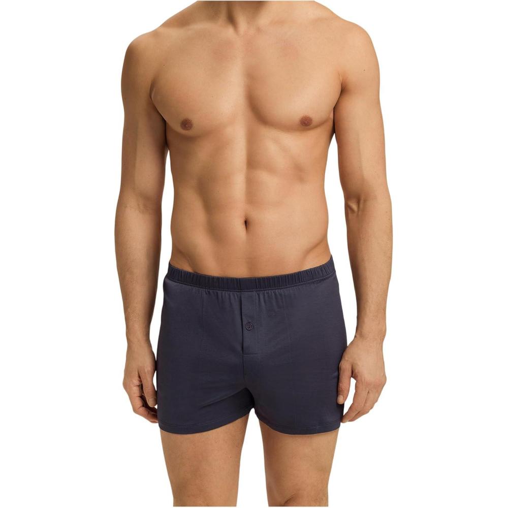 image:imageHANRO mens Cotton Sporty Knit BoxerBoxer ShortsOmbre Blue