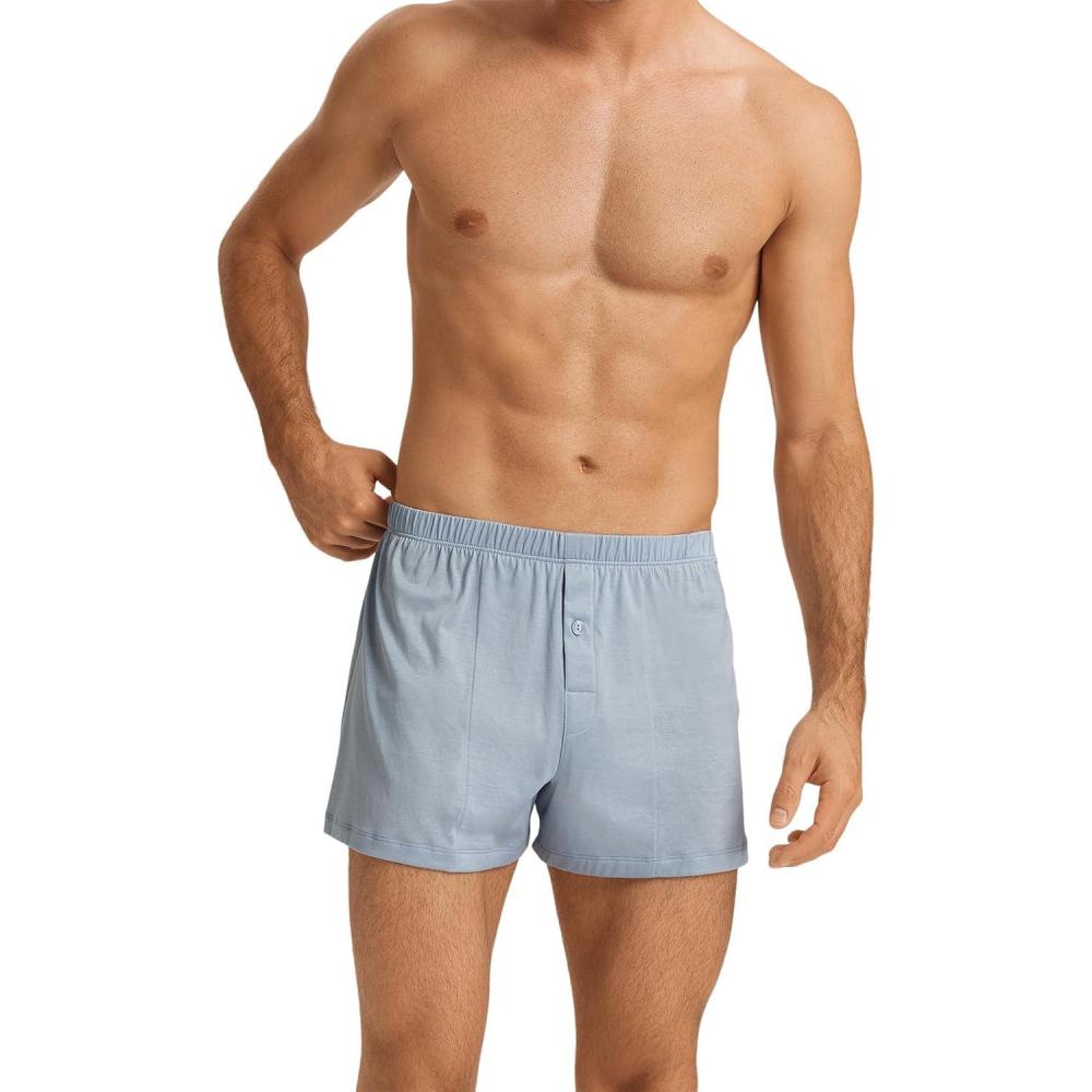 image:imageHANRO mens Cotton Sporty Knit BoxerBoxer ShortsSea Breeze