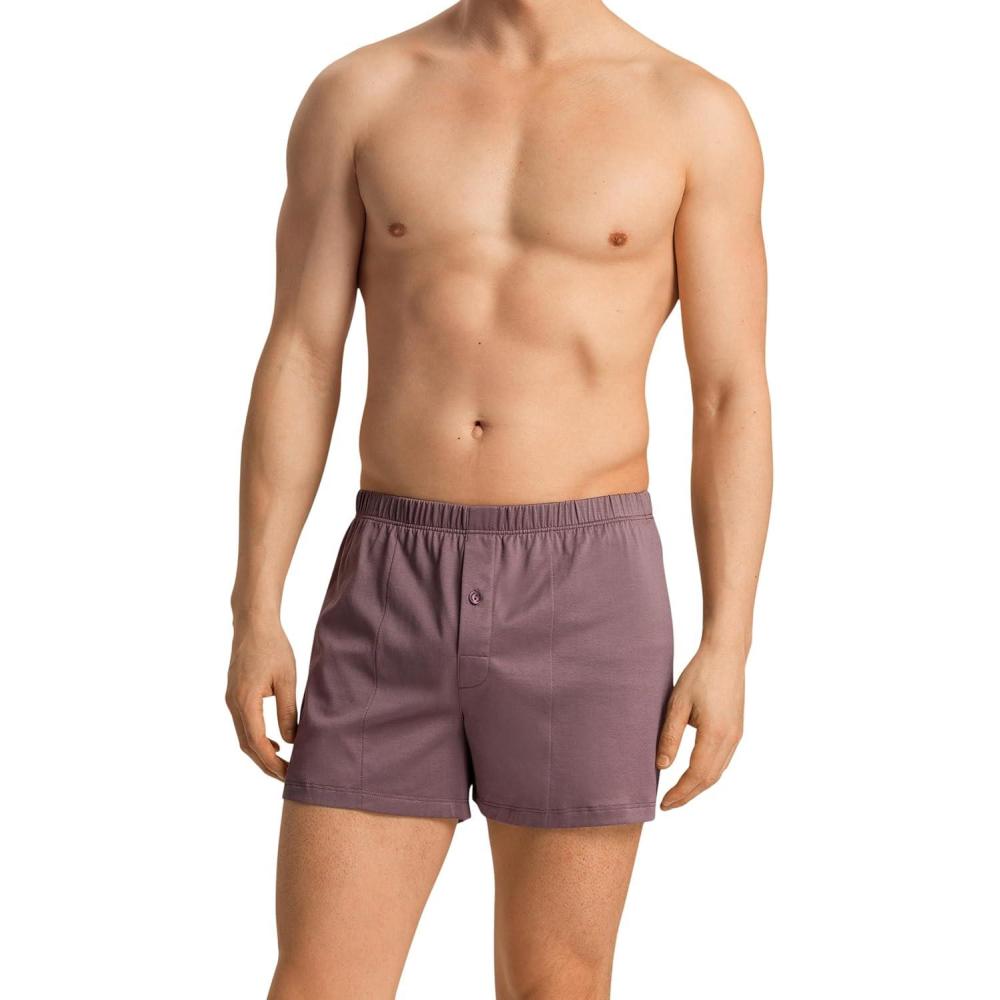image:imageHANRO mens Cotton Sporty Knit BoxerBoxer ShortsSmoky Plum