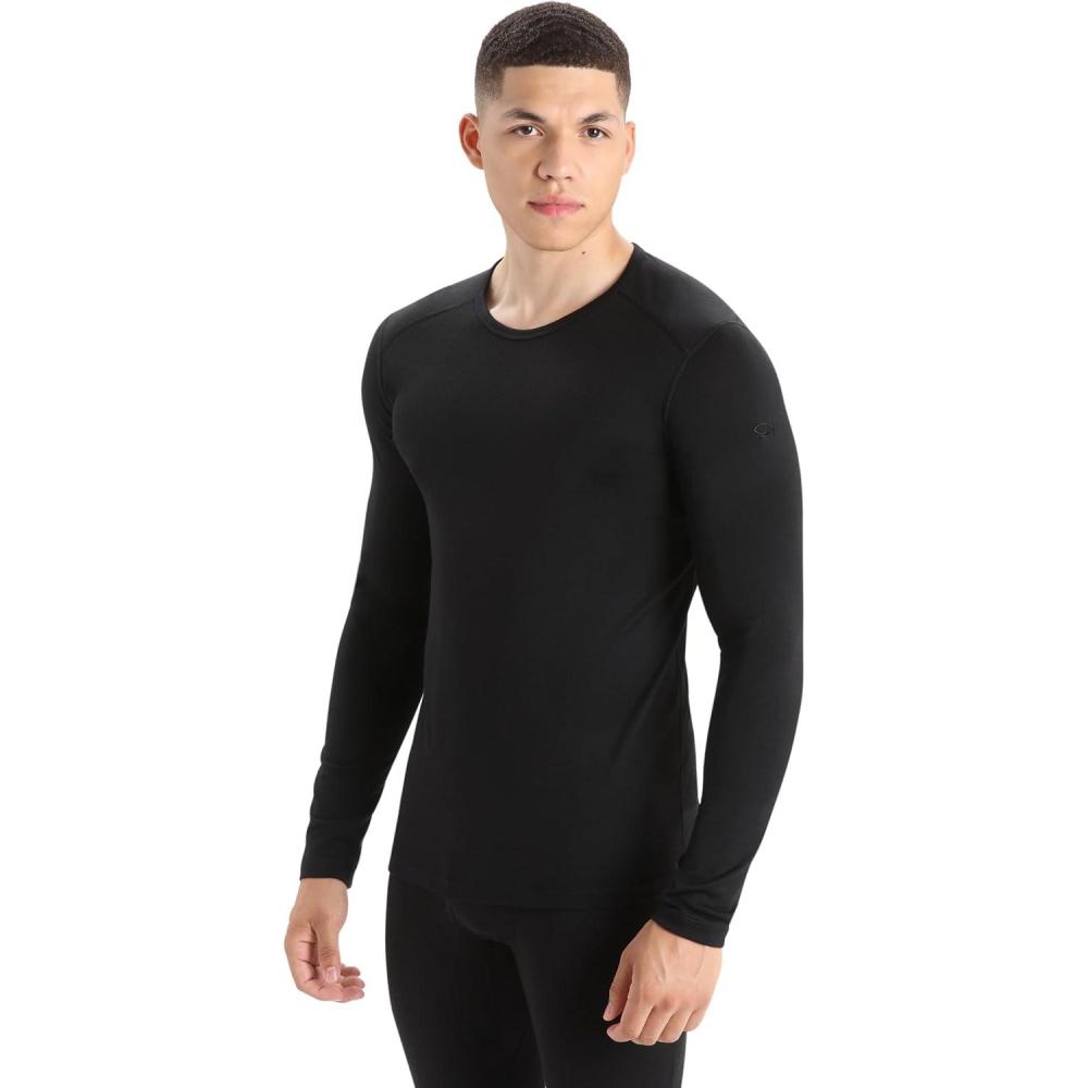 image:imageIcebreaker Merino Mens 200 Oasis Long Sleeve Crew ShirtBlack