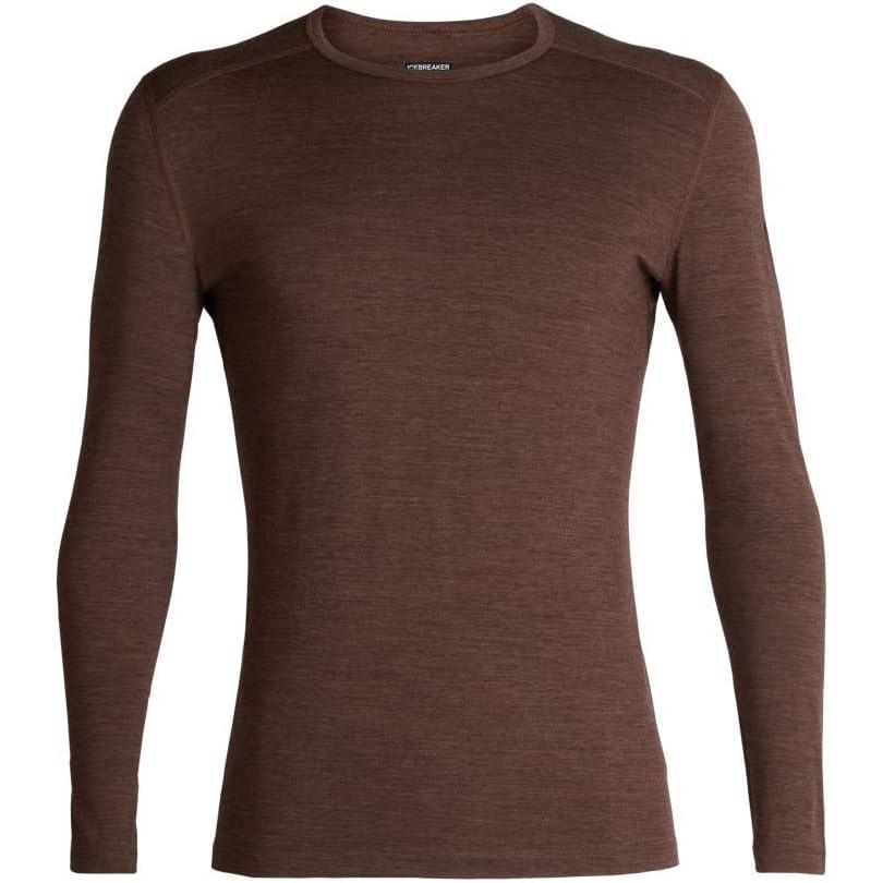 image:imageIcebreaker Merino Mens 200 Oasis Long Sleeve Crew ShirtBronze Hthr