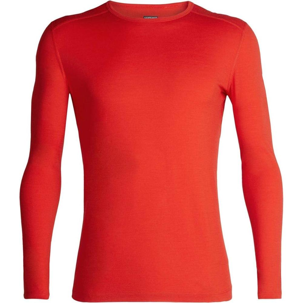 image:imageIcebreaker Merino Mens 200 Oasis Long Sleeve Crew ShirtChili Red