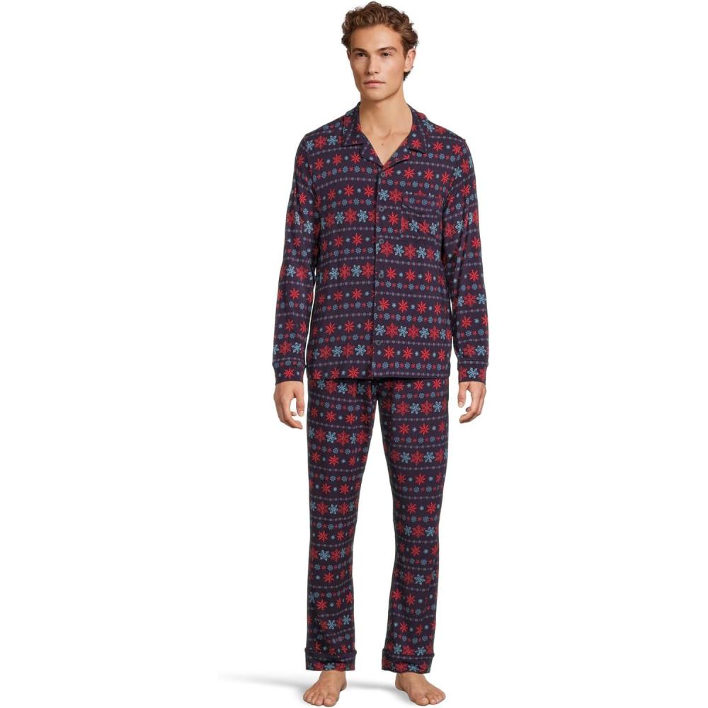 image:imageMeUndies mens Long Sleeve Modal Pj SetFair Isle Flurry