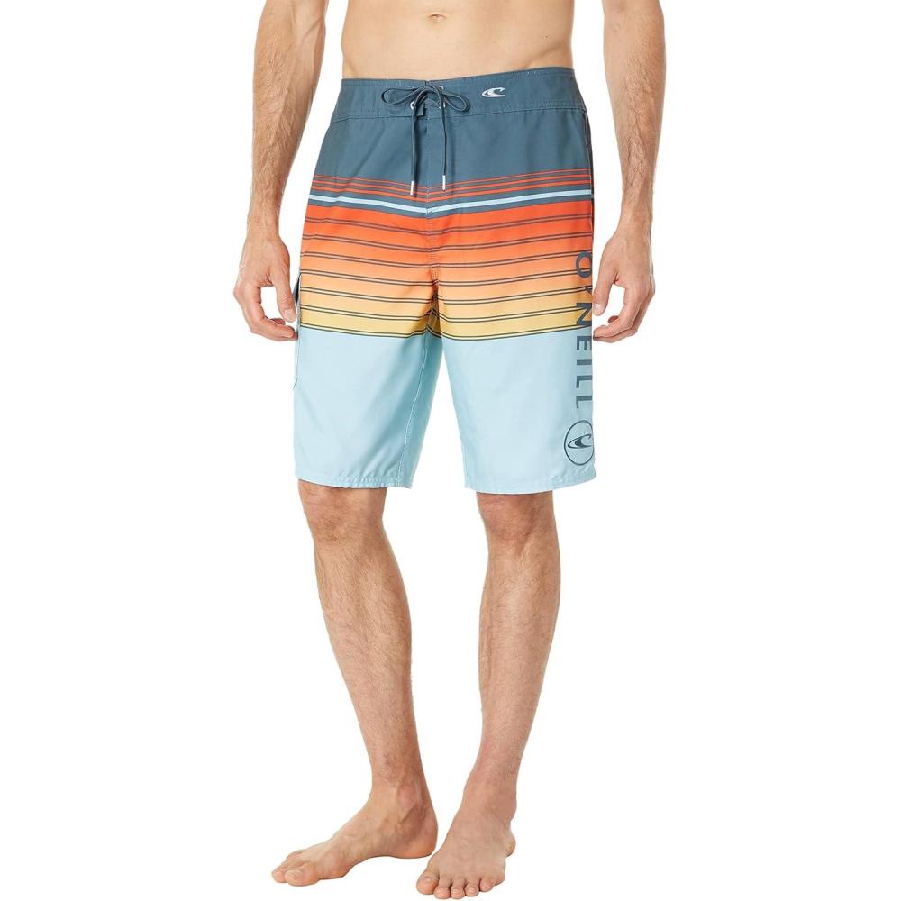 image:imageONEILL Mens 21 Inch Geo Print Boardshorts Water Resistant Swim Trunks for Men with Quick Dry Stretch Fabric and PocketsSlate
