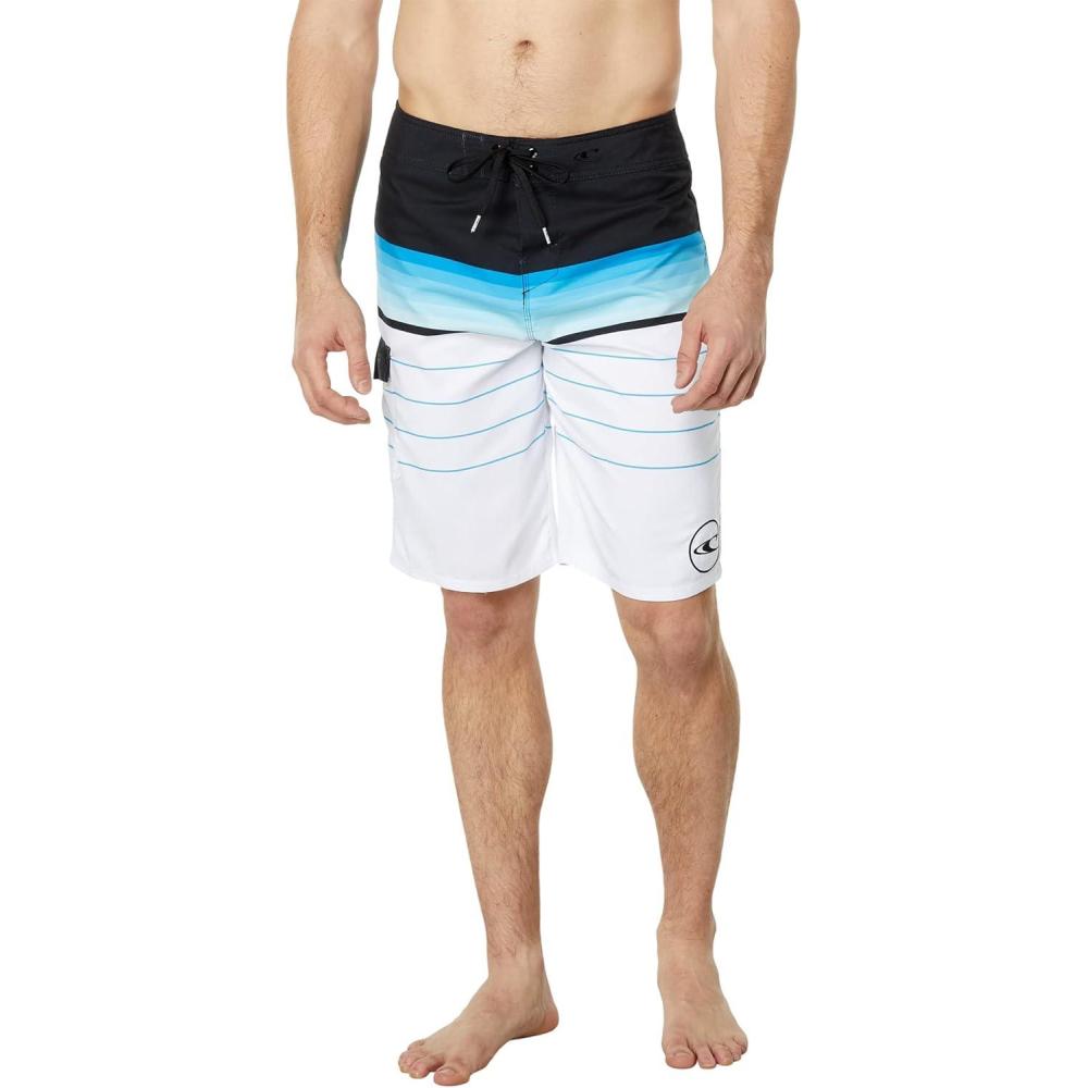 image:imageONEILL Mens 21 Inch Geo Print Boardshorts Water Resistant Swim Trunks for Men with Quick Dry Stretch Fabric and PocketsWhite 2