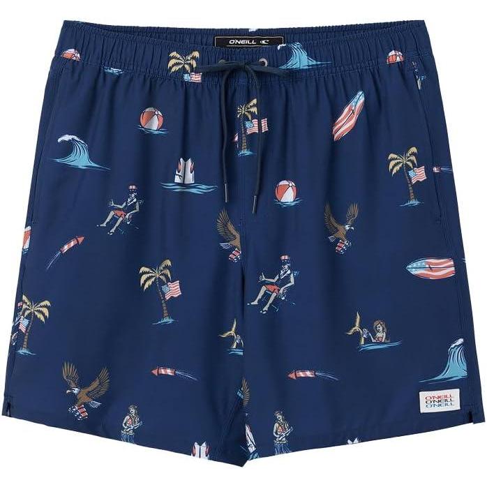 image:imageONeill Mens Lennox Hermosa Solid Volley 17 BoardshortsNavy Hermosa E Waist Lined 17