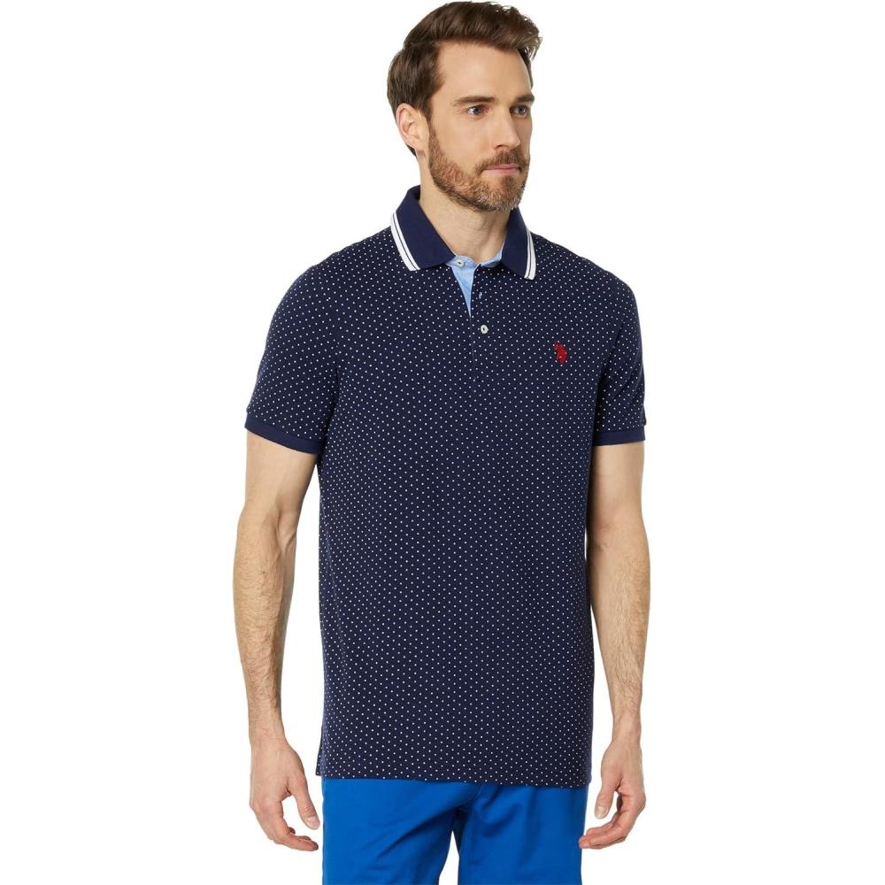 image:imagePolka Dot Polo ShirtClassic Navy5297