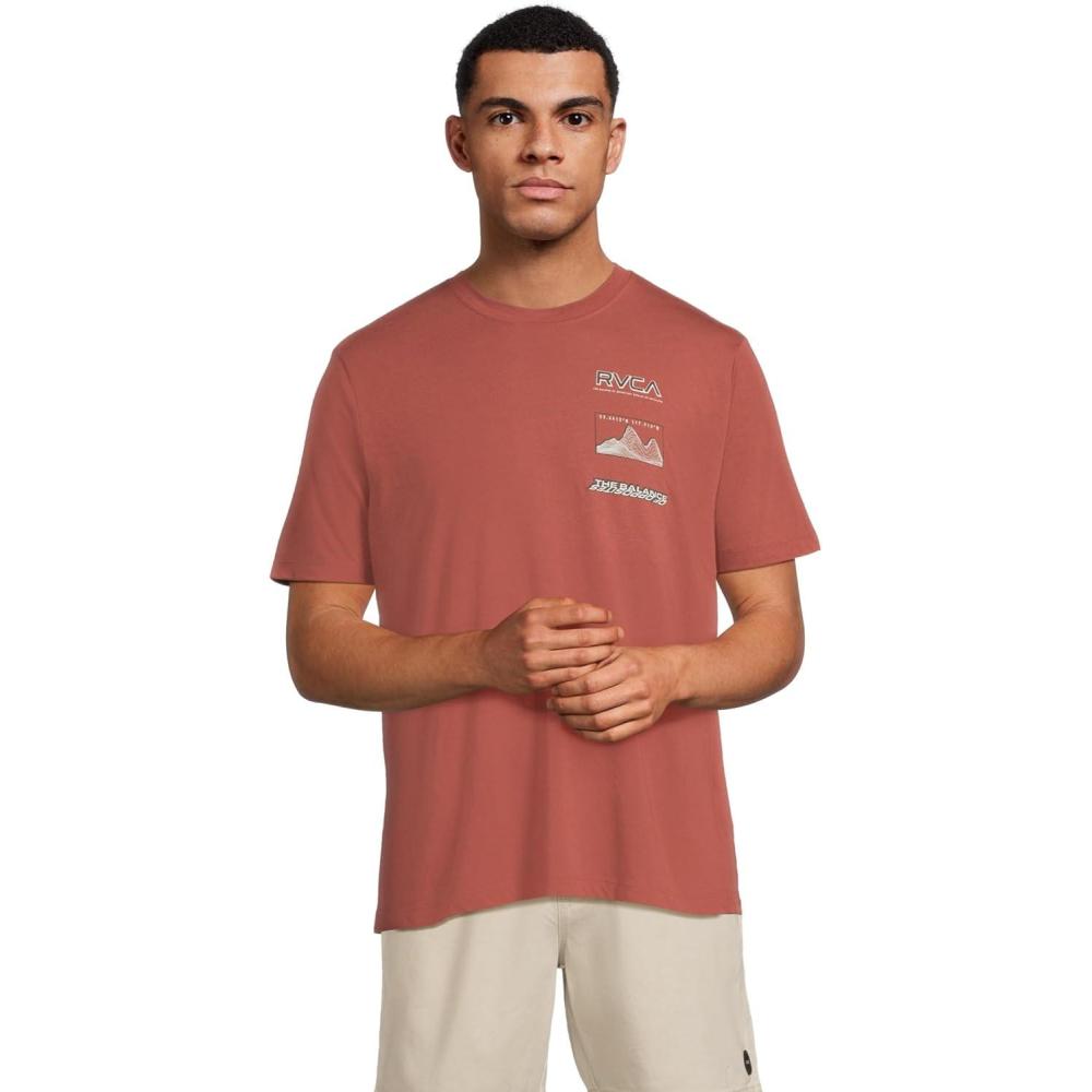 image:imageRVCA Mens RVCA Xt Stacks Short SleeveDusty Red