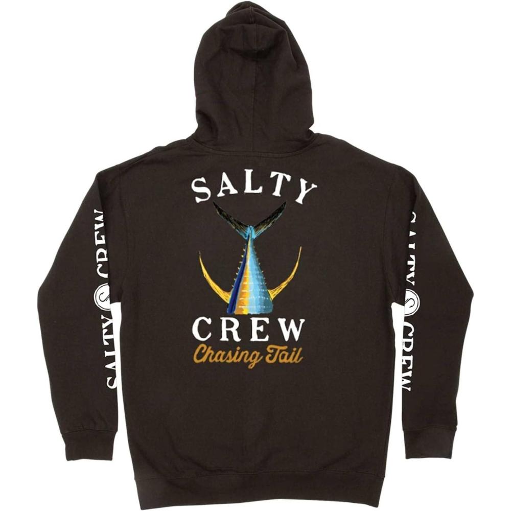 image:imageSalty Crew Mens Tailed Hood Fleece Mens Fashion Casual Long Sleeve Hoodie Cotton Lifestyle Beach ApparelBlack