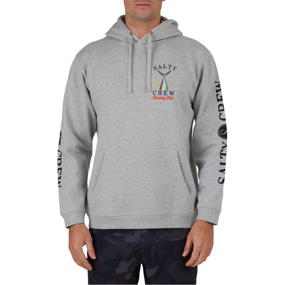 image:imageSalty Crew Mens Tailed Hood Fleece Mens Fashion Casual Long Sleeve Hoodie Cotton Lifestyle Beach ApparelGrey Heather