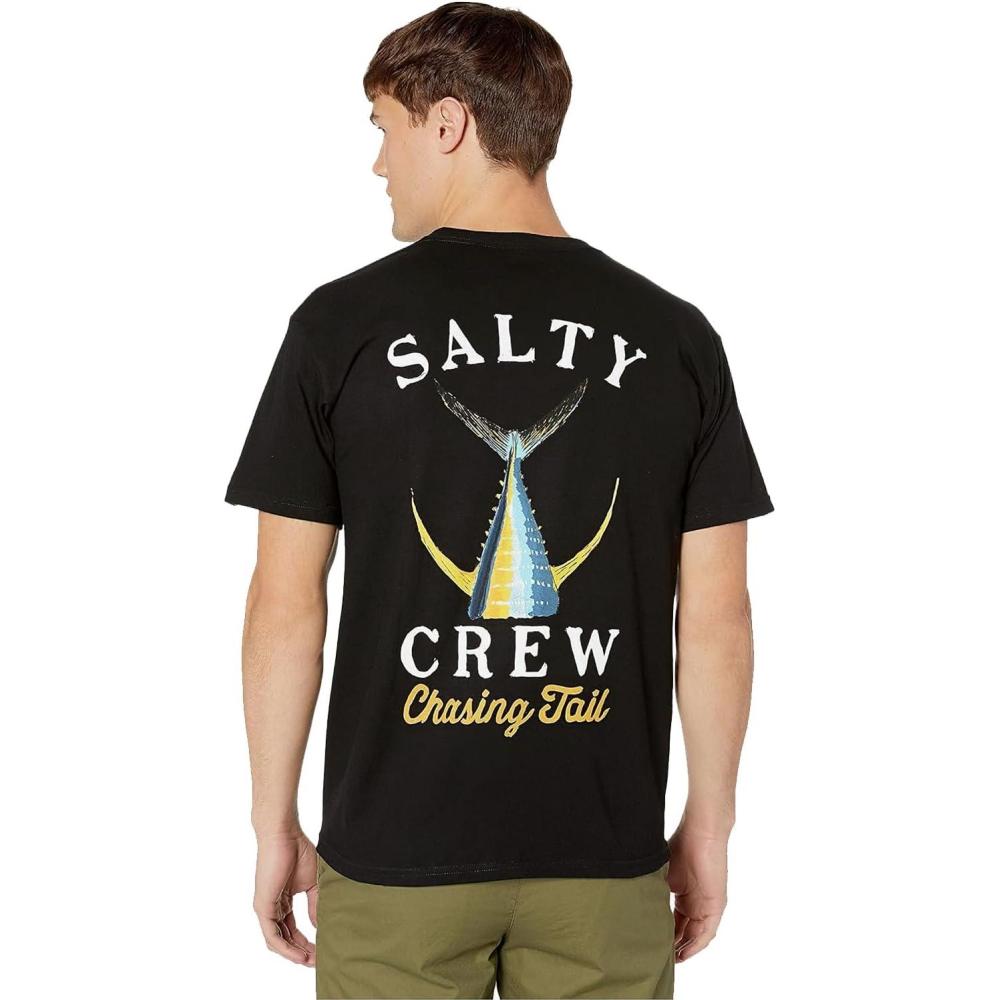 image:imageSalty Crew Tailed SS Tee Mens Fashion Casual Short Sleeve TShirt Cotton Regular Fit Lifestyle Beach ApparelBlack