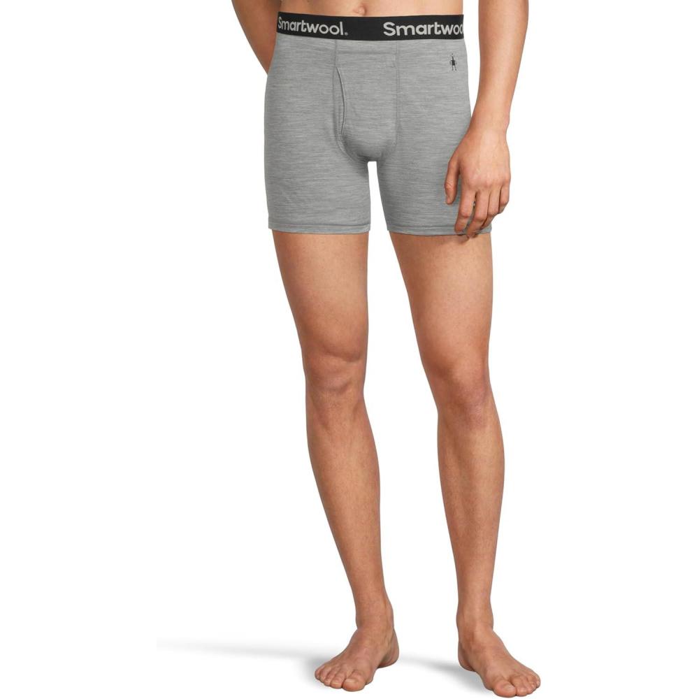 image:imageSmartwool Mens Merino Boxer BriefLight Gray Heather
