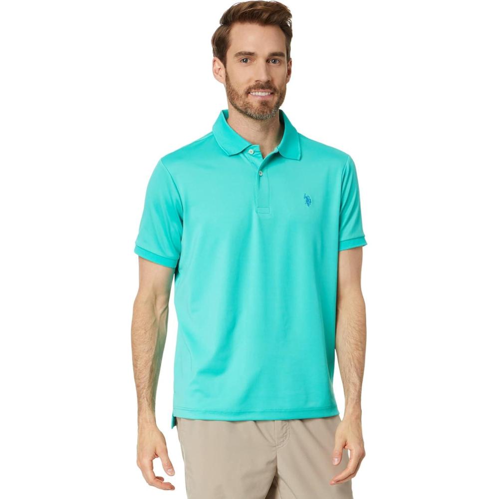 image:imageUS Polo Assn Mens Stretch Performance ShirtPool Green