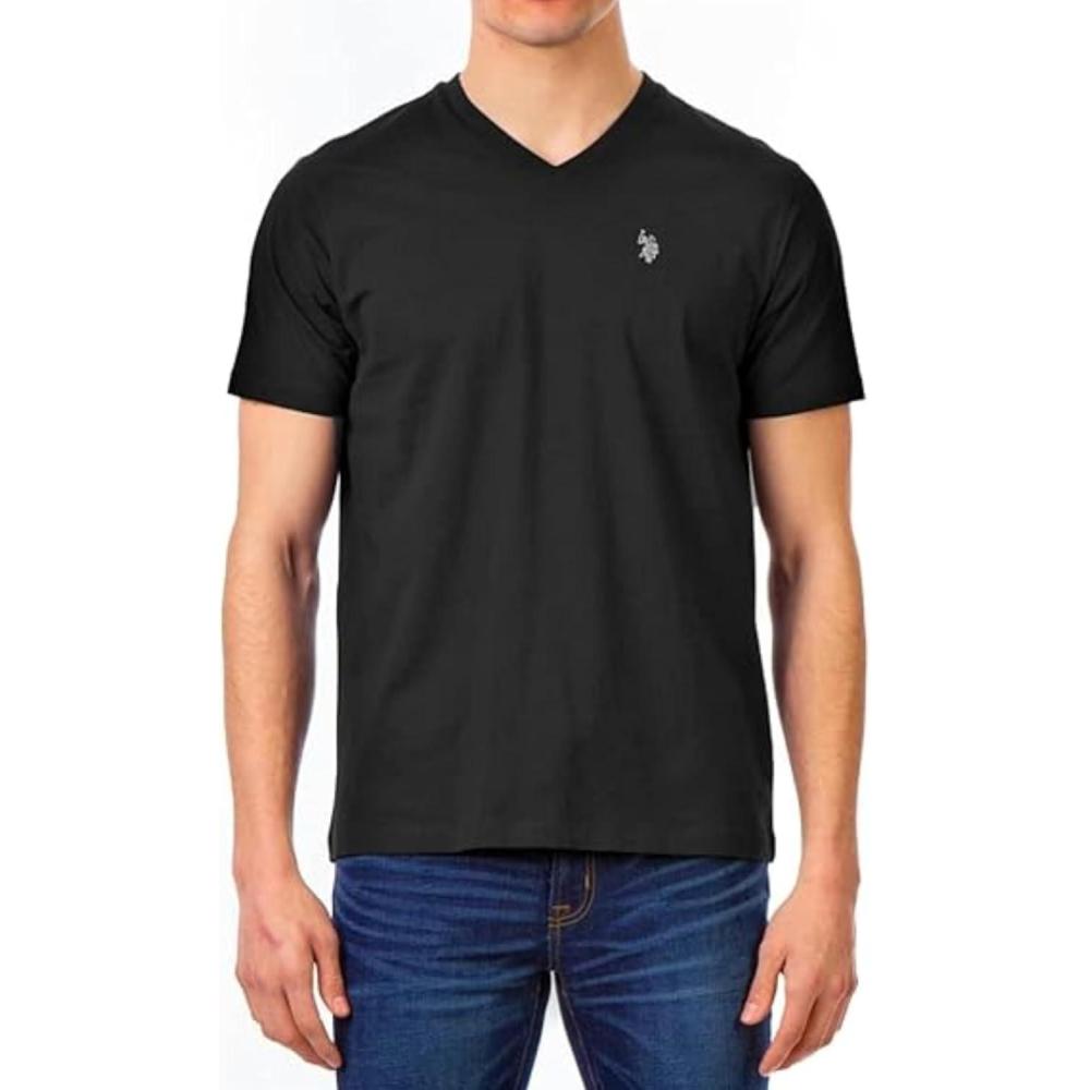 image:imageUS Polo Assn Mens VNeck TeeBlack Heather
