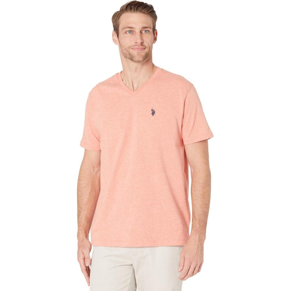 image:imageUS Polo Assn Mens VNeck TeeOrange Sand Heather