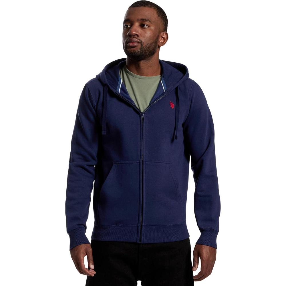 image:imageUS Polo Assn mens Long Sleeve Full Zip HoodieClassic Navy