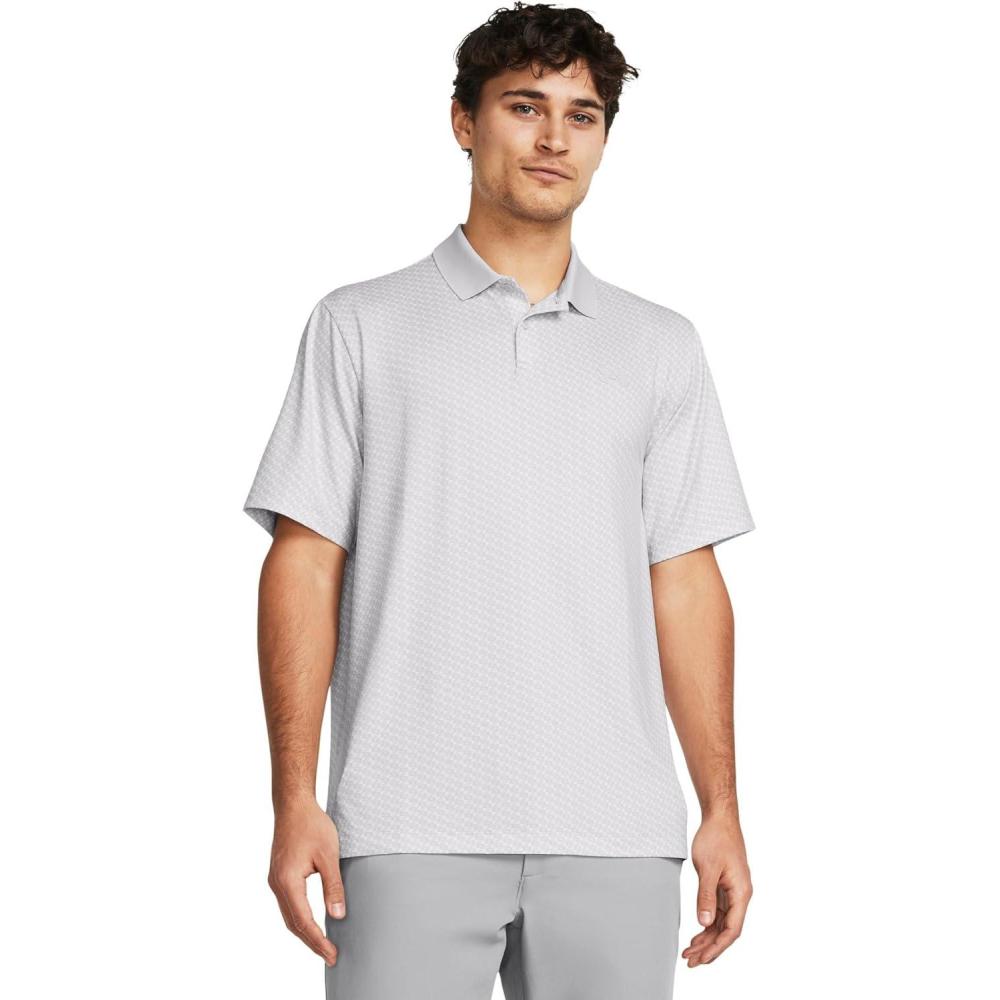 image:imageUnder Armour UnisexAdult Mens Ua Matchplay Stripe PoloHalo GrayWhiteHalo Gray