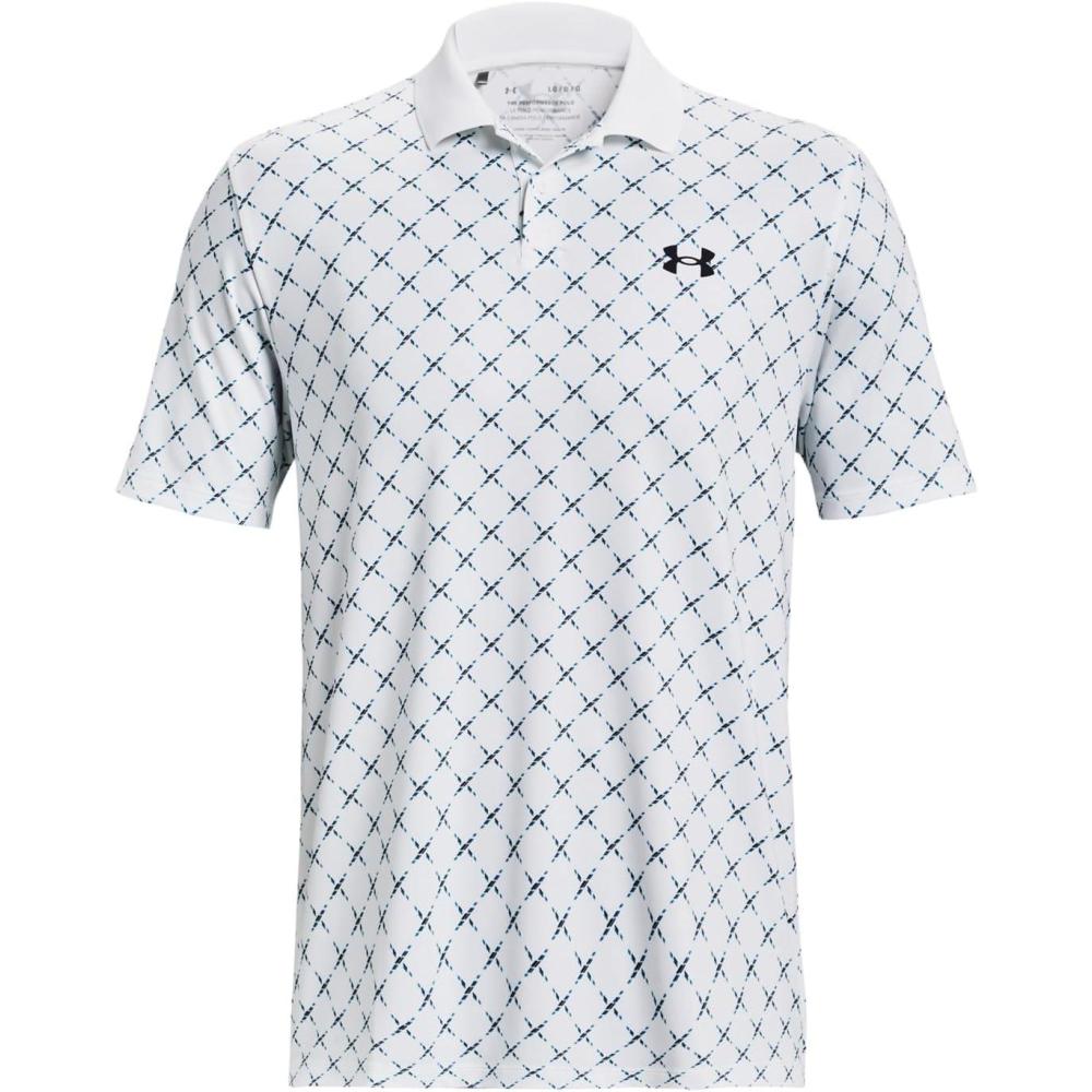 image:imageUnder Armour UnisexAdult Mens Ua Matchplay Stripe PoloWhiteCosmic BlueMidnight Navy