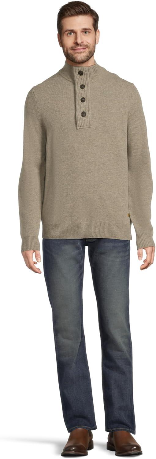 image:imageBarbour Patch Mens HalfZip 100 Wool Elbow Patches Sweater XXLarge