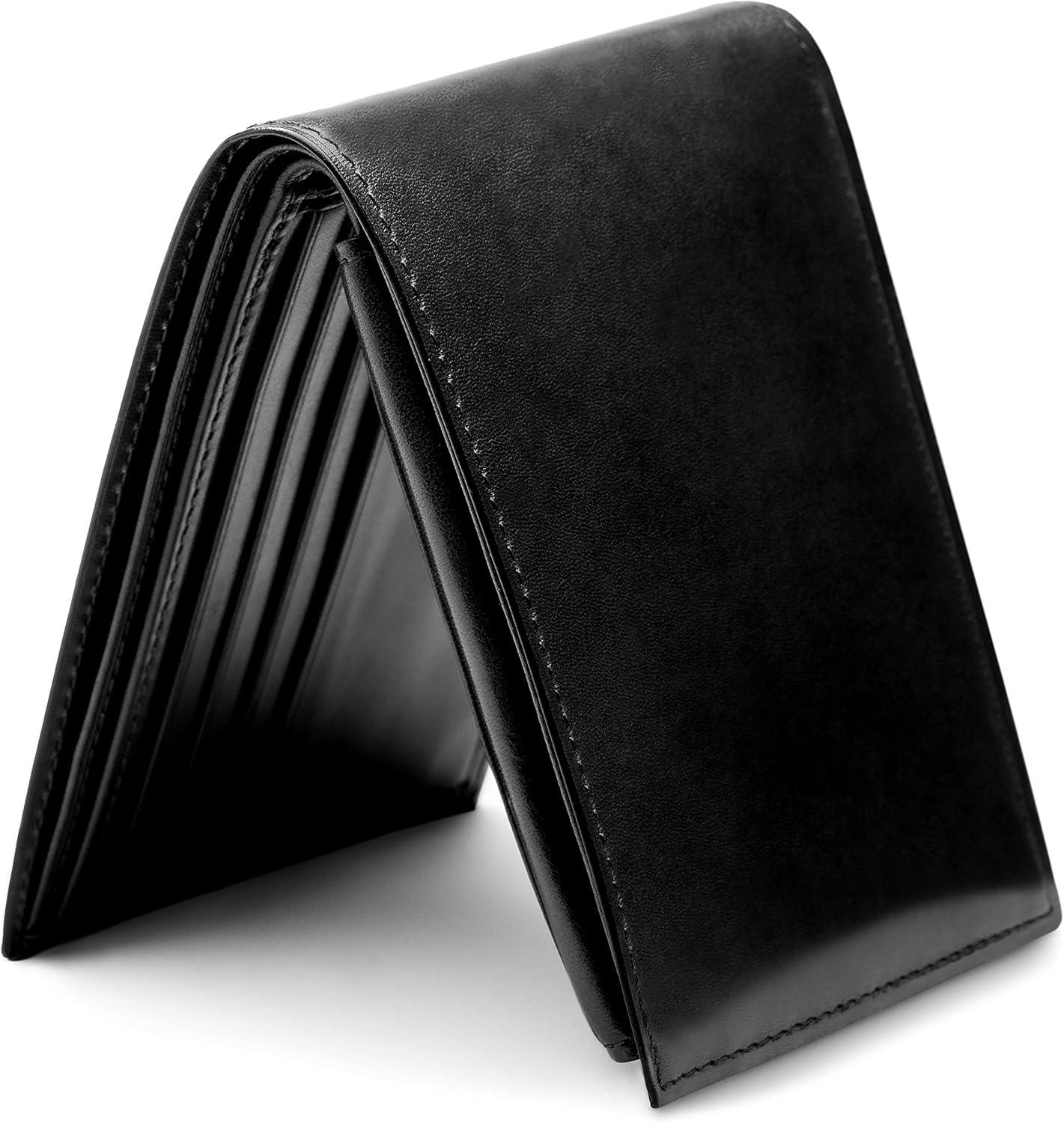 image:imageBosca Mens Leather Wallet with Removable ID Passcase Bifold Wallet for Men With 8 Card Slots Premium HandStained Leather With Gift Packaging BlackBlack