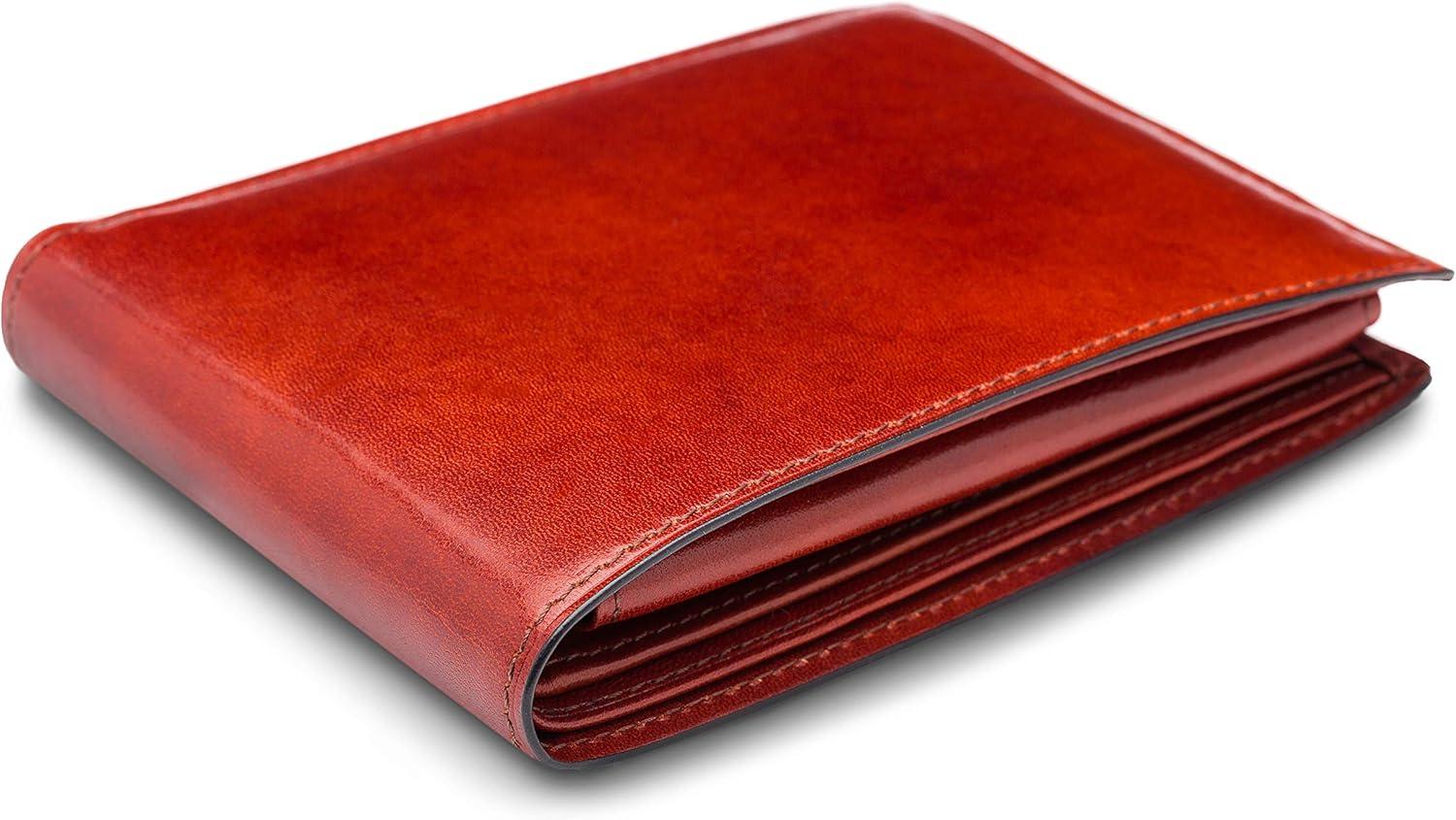 image:imageBosca Mens Leather Wallet with Removable ID Passcase Bifold Wallet for Men With 8 Card Slots Premium HandStained Leather With Gift Packaging BlackCognac
