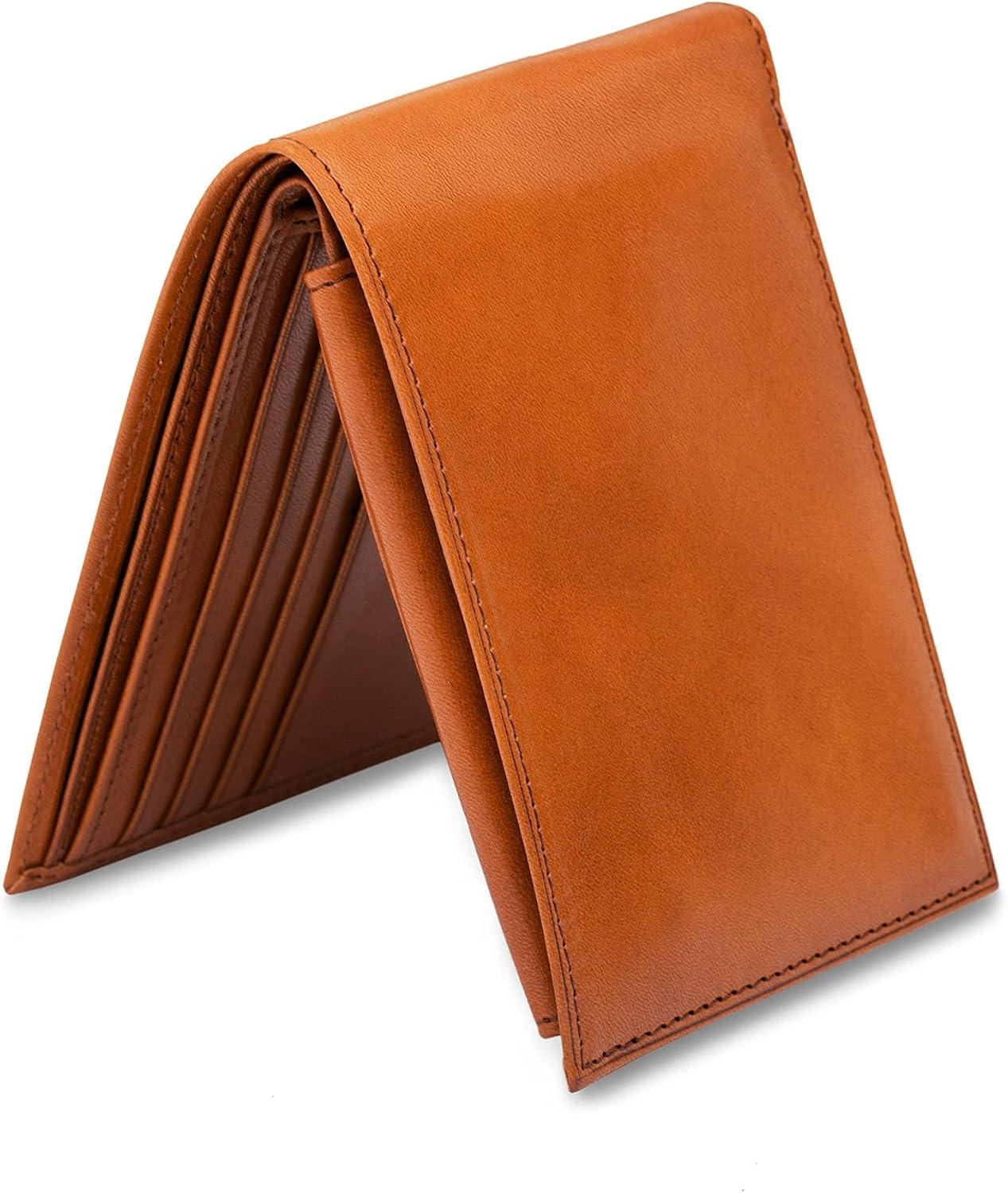 image:imageBosca Mens Leather Wallet with Removable ID Passcase Bifold Wallet for Men With 8 Card Slots Premium HandStained Leather With Gift Packaging BlackSaddle