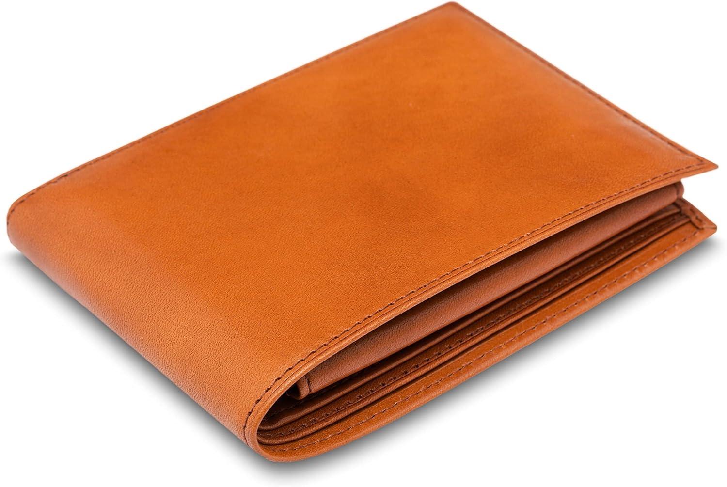 image:imageBosca Mens Leather Wallet with Removable ID Passcase Bifold Wallet for Men With 8 Card Slots Premium HandStained Leather With Gift Packaging BlackSaddle