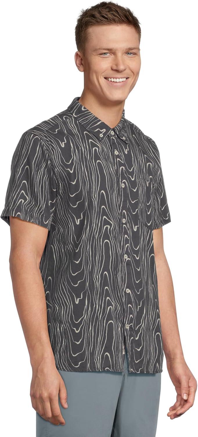 image:imageChubbies Mens The Fault Line Resort Weave Friday ShirtBlack Pattern Base Plaids