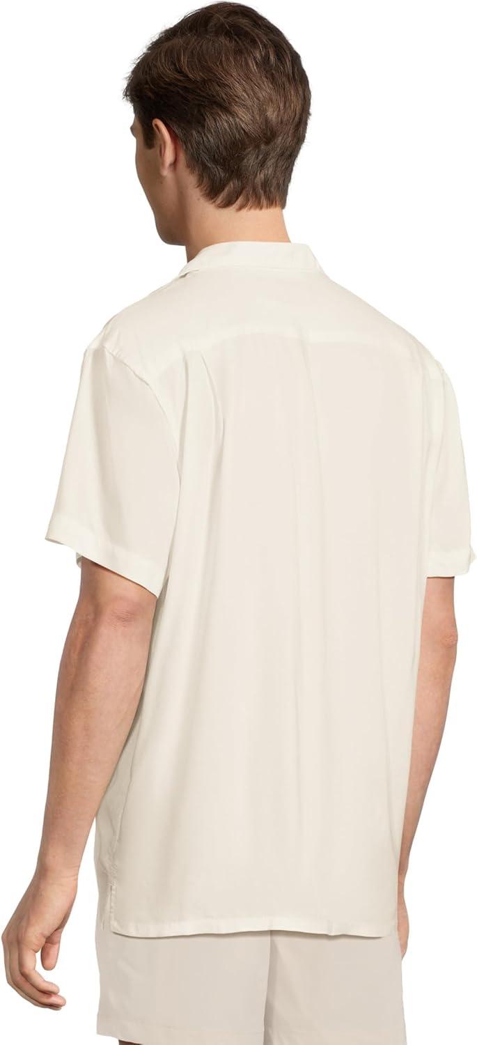 image:imageChubbies Mens The Ivory Lotus Rayon Sunday ShirtOff White Solid