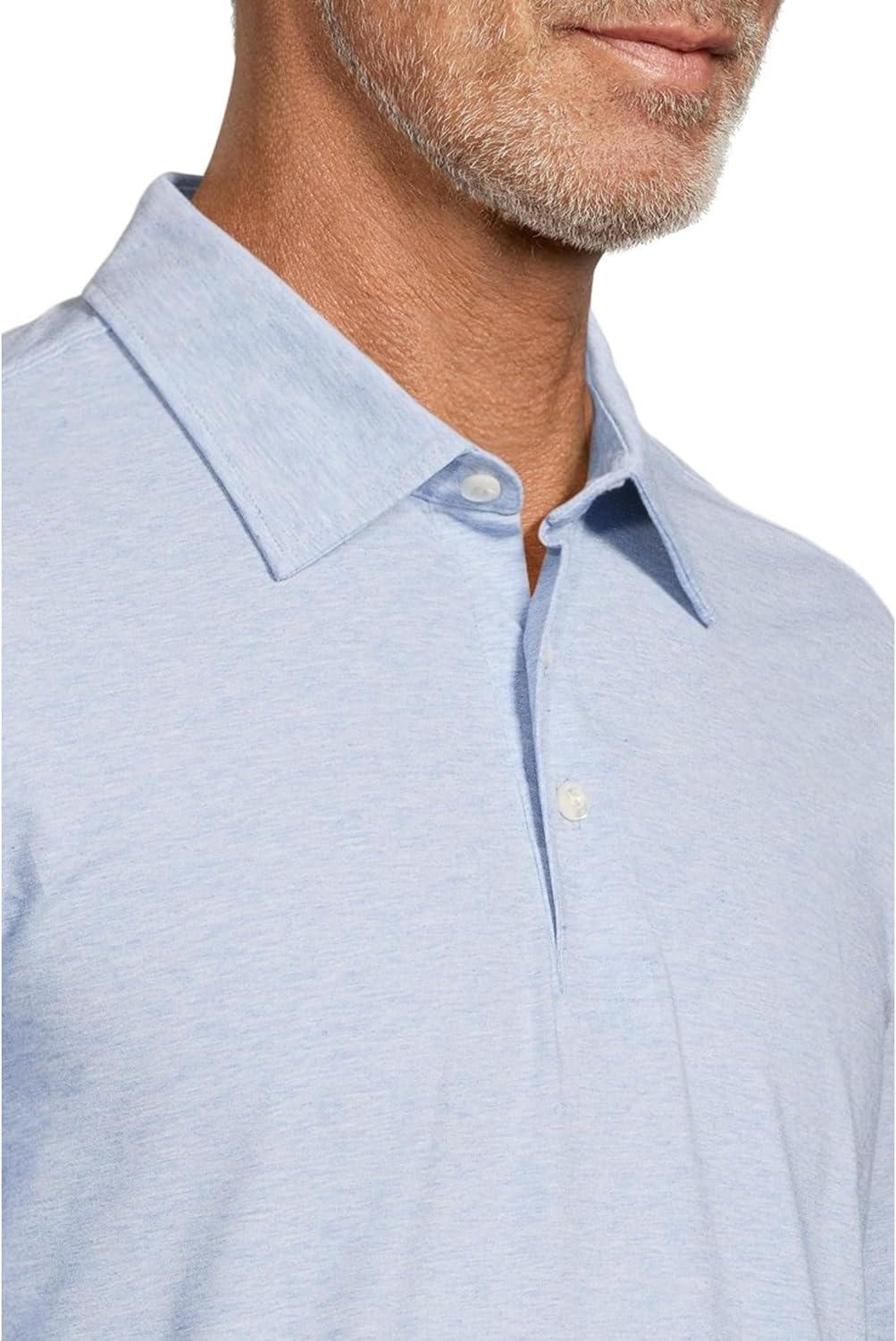 image:imageFaherty Mens Short Sleeve Movement PoloCardiff Blue Heather