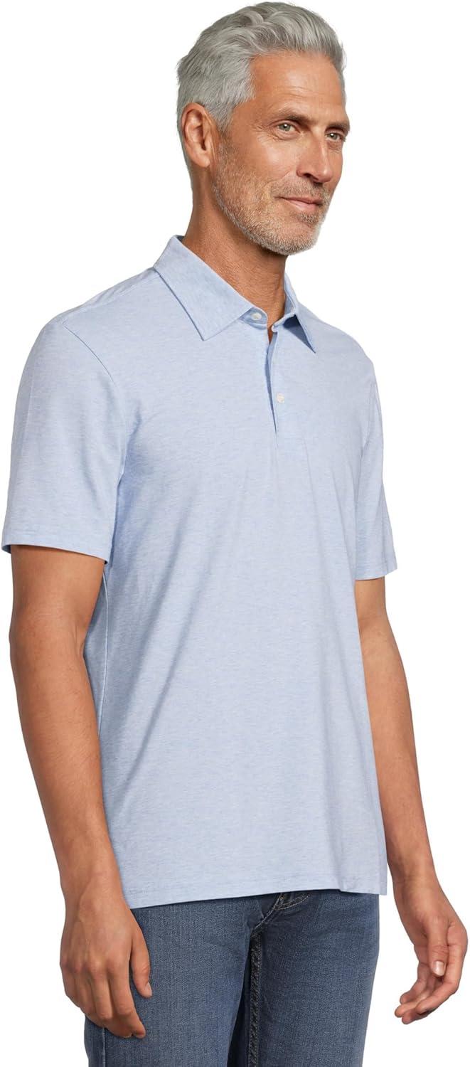 image:imageFaherty Mens Short Sleeve Movement PoloCardiff Blue Heather