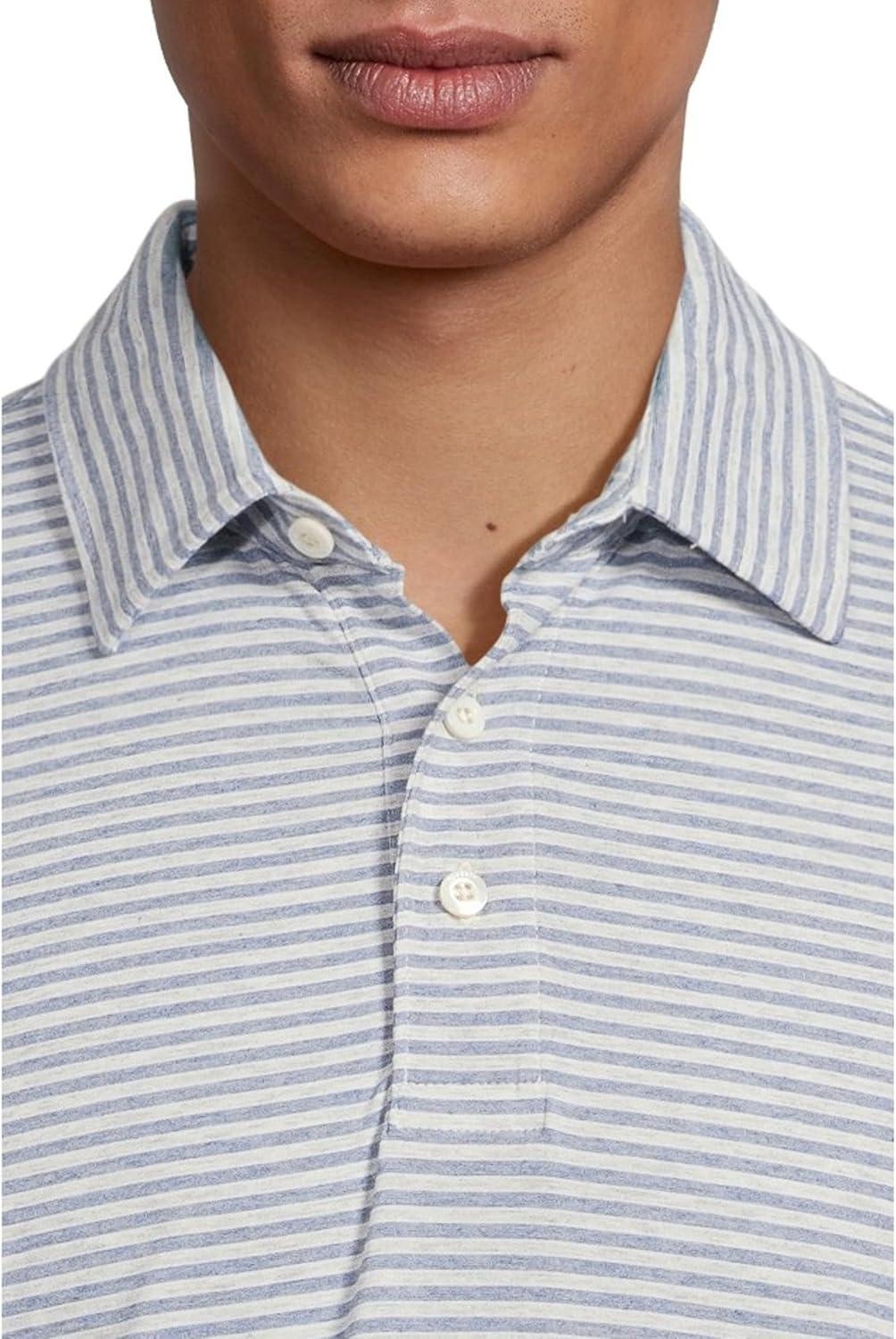 image:imageFaherty Mens Short Sleeve Movement PoloLong Valley Stripe