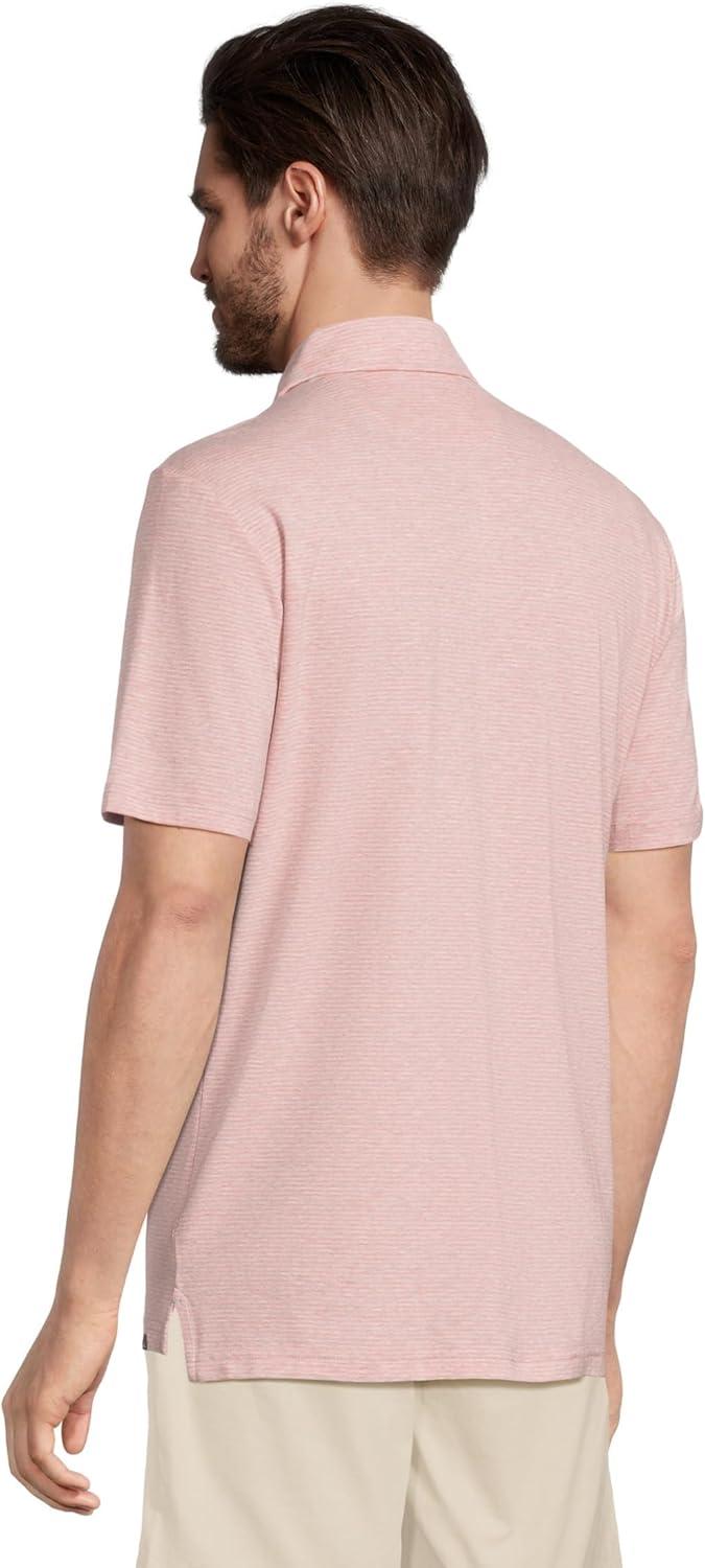 image:imageFaherty Mens Short Sleeve Movement PoloRose Madaket Stripe