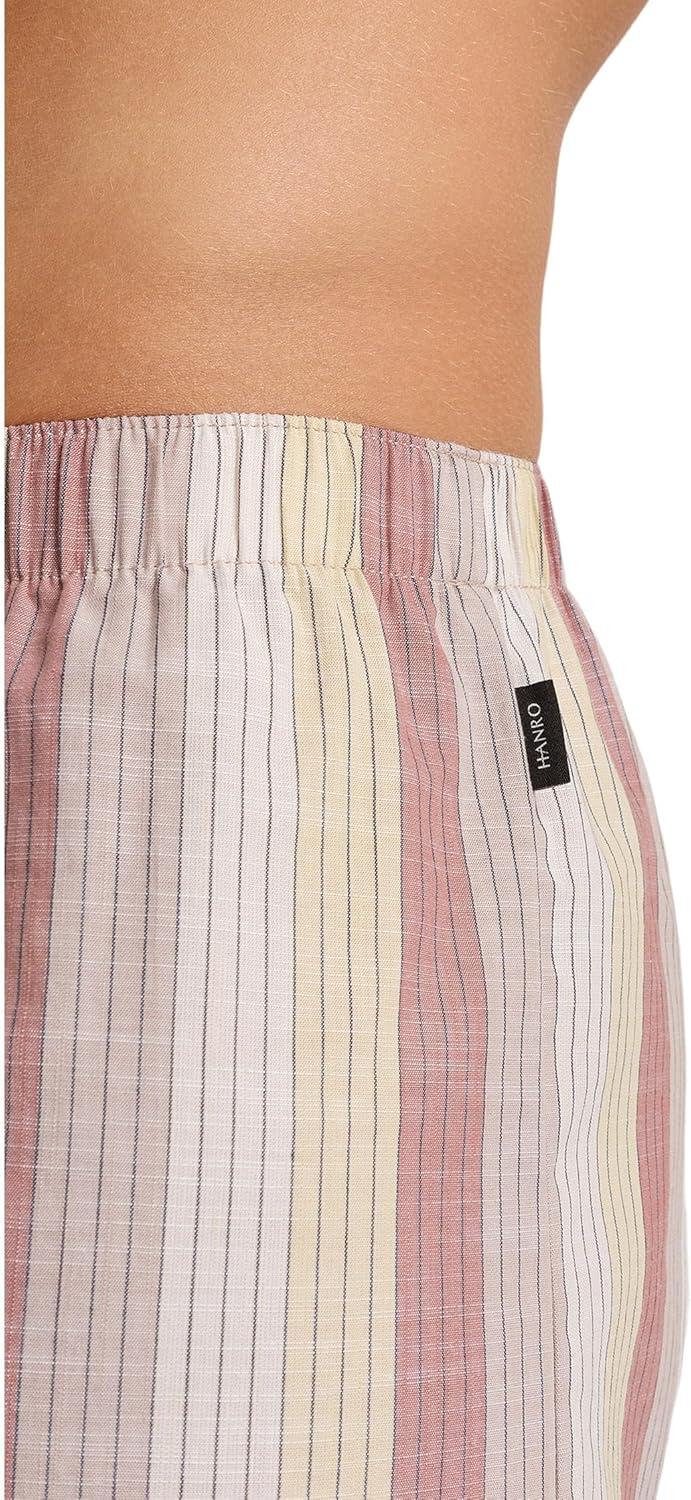 image:imageHANRO Mens Fancy Woven BoxerBluewood Stripe