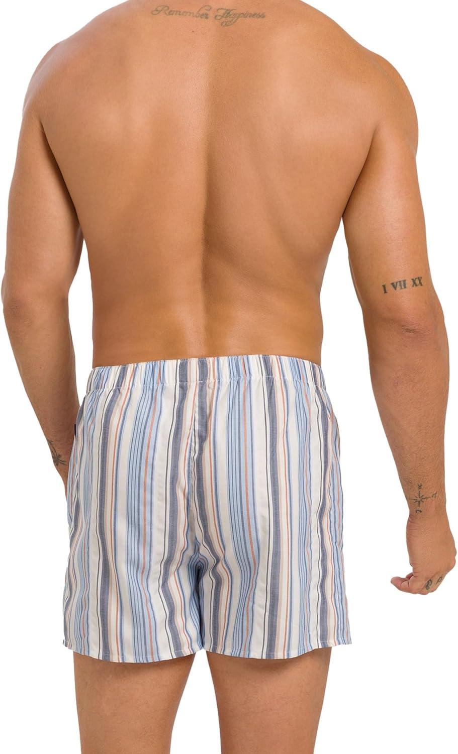 image:imageHANRO Mens Fancy Woven BoxerCanvas Stripe