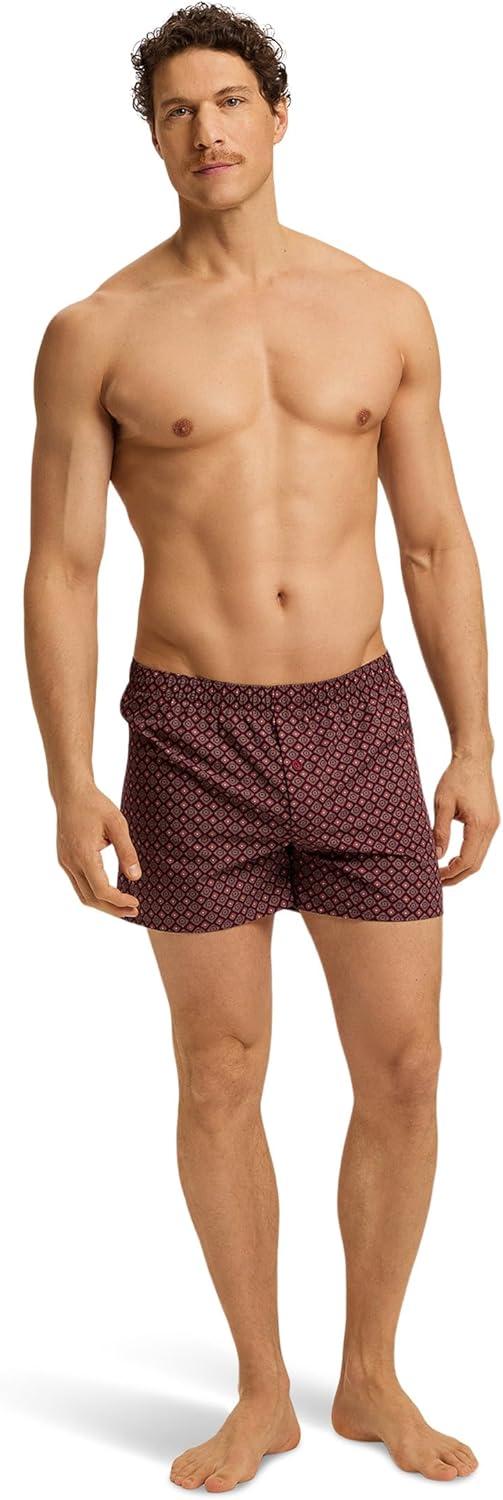 image:imageHANRO Mens Fancy Woven BoxerRed Gems Print