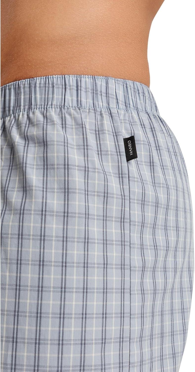 image:imageHANRO Mens Fancy Woven BoxerSea Breeze Check