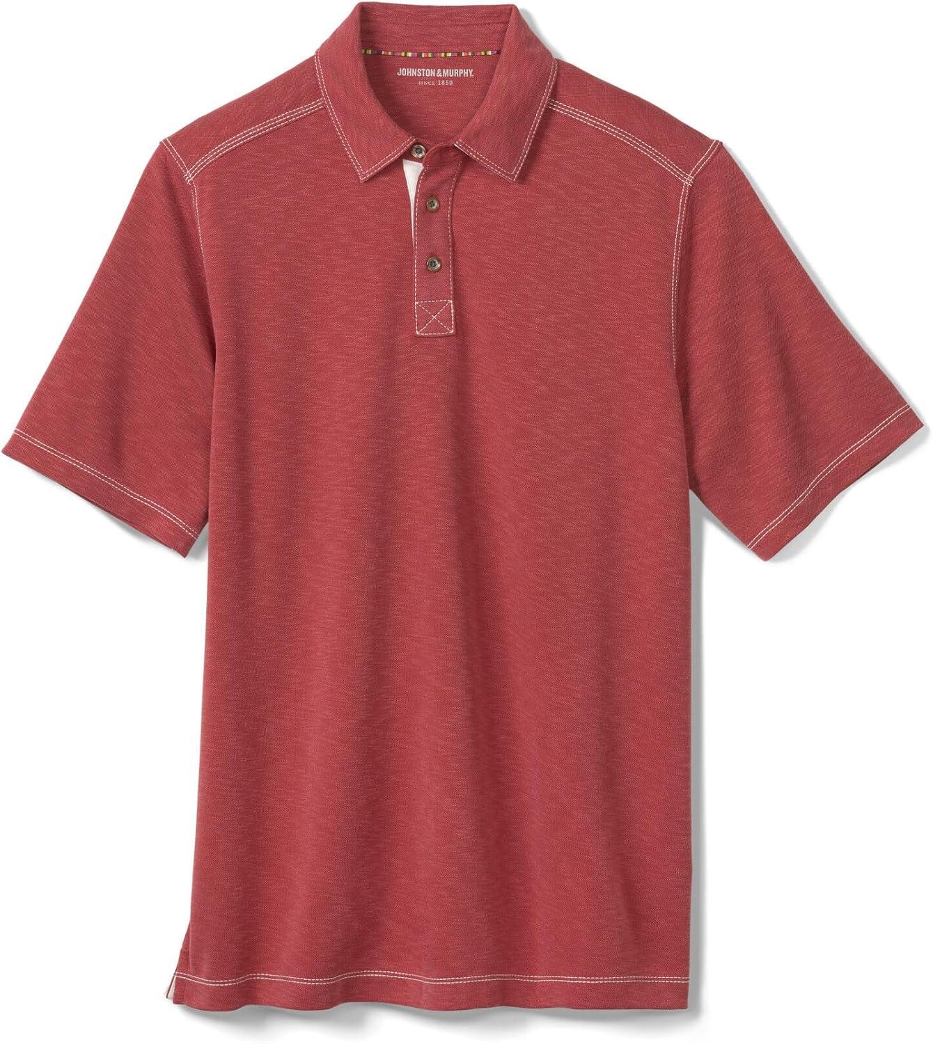 image:imageJohnston amp Murphy Mens Vintage Slub PoloRed