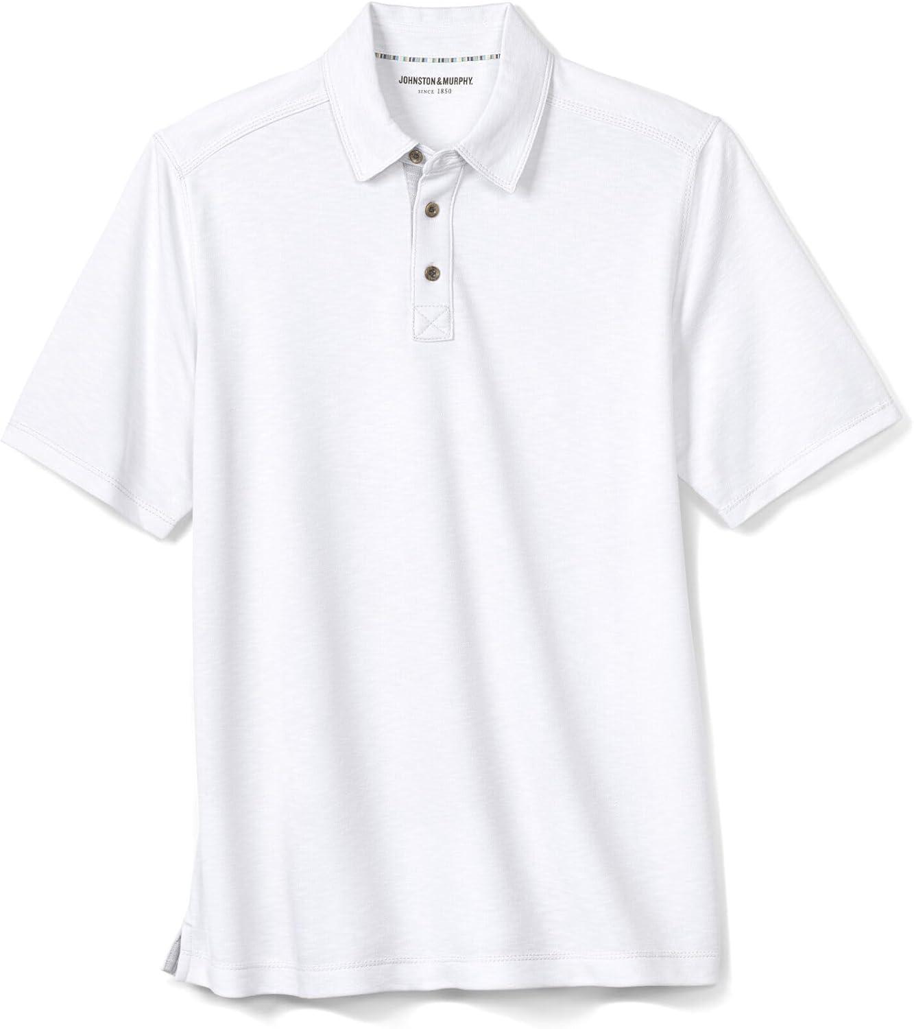 image:imageJohnston amp Murphy Mens Vintage Slub PoloWhite