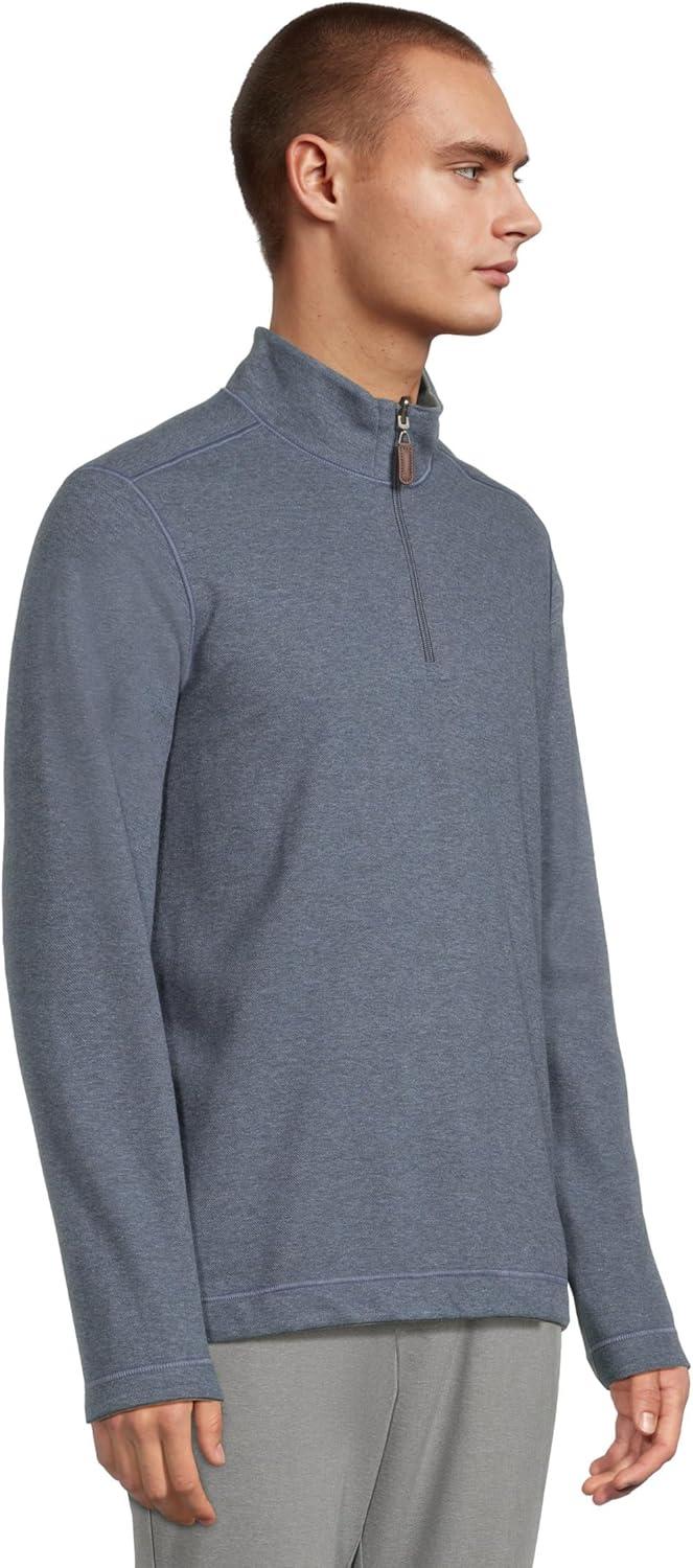 image:imageJohnston amp Murphy mens Reversible Solid QuarterzipBlueGray