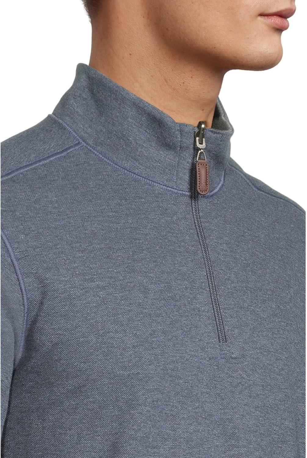 image:imageJohnston amp Murphy mens Reversible Solid QuarterzipBlueGray