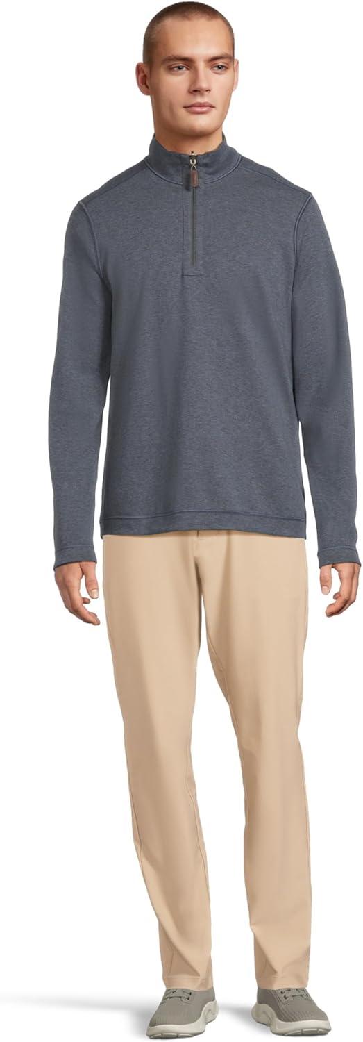 image:imageJohnston amp Murphy mens Reversible Solid QuarterzipBrownBlue