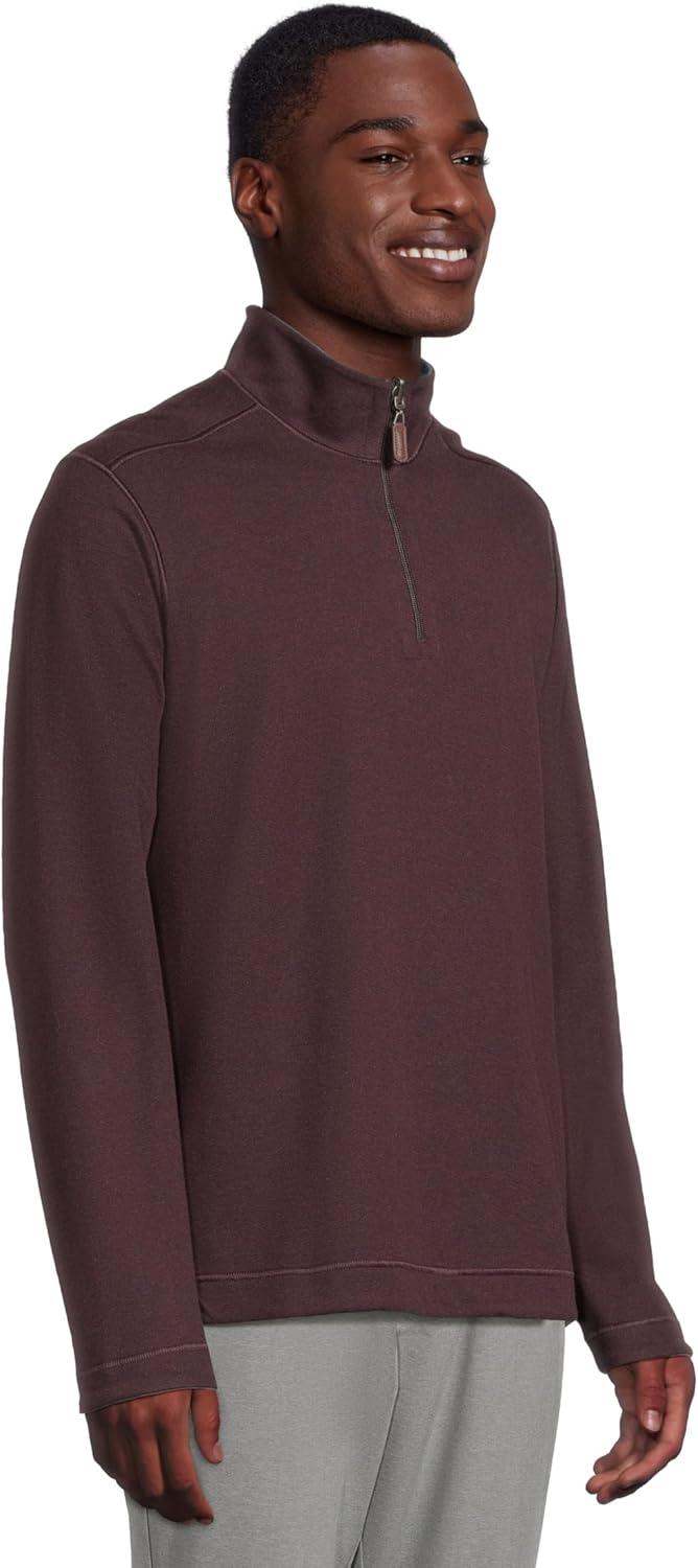 image:imageJohnston amp Murphy mens Reversible Solid QuarterzipBurgundyBlue